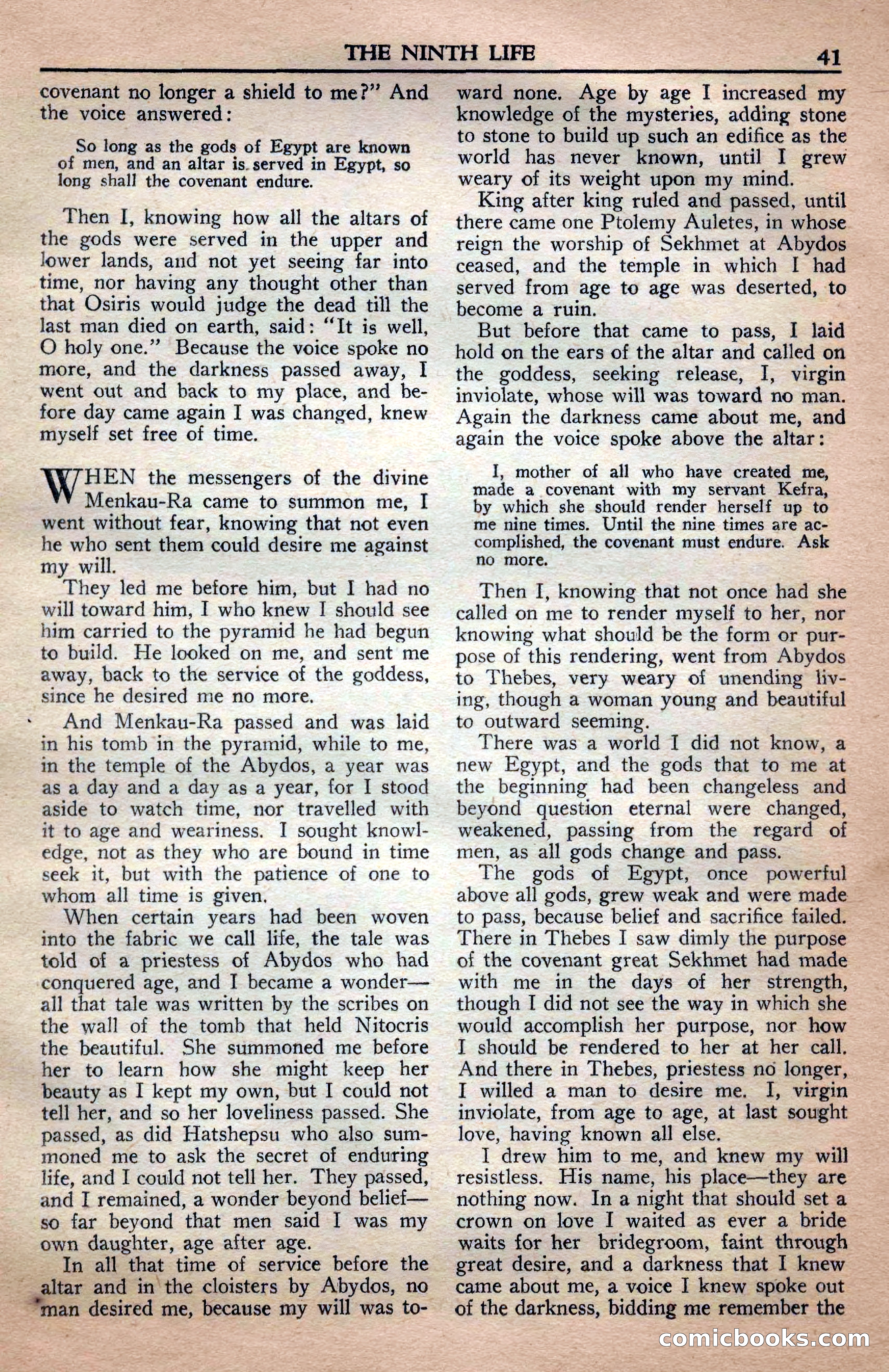 A. Merritt's Fantasy Magazine, April 1950 — page 41 of 132