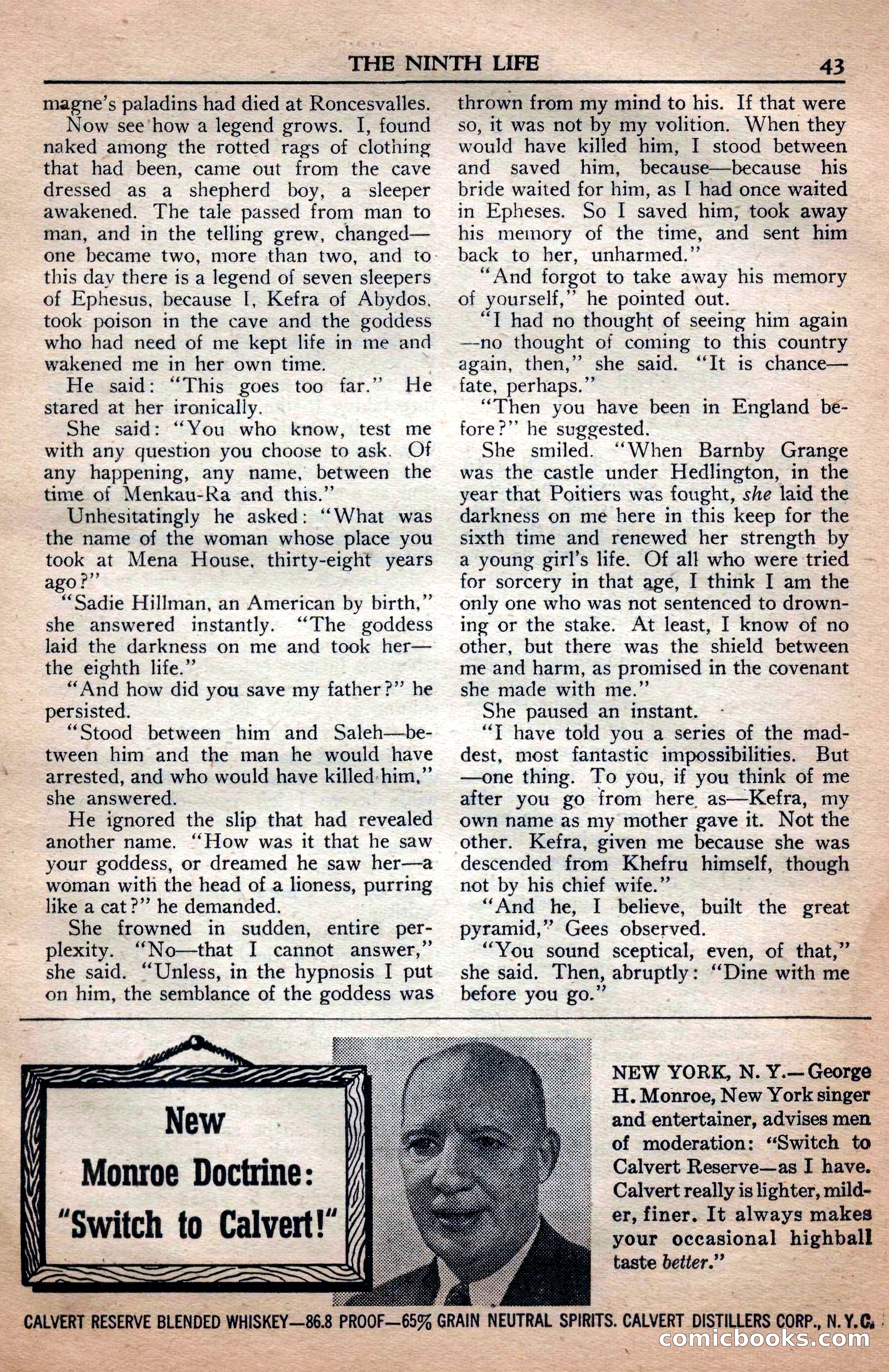 A. Merritt's Fantasy Magazine, April 1950 — page 43 of 132
