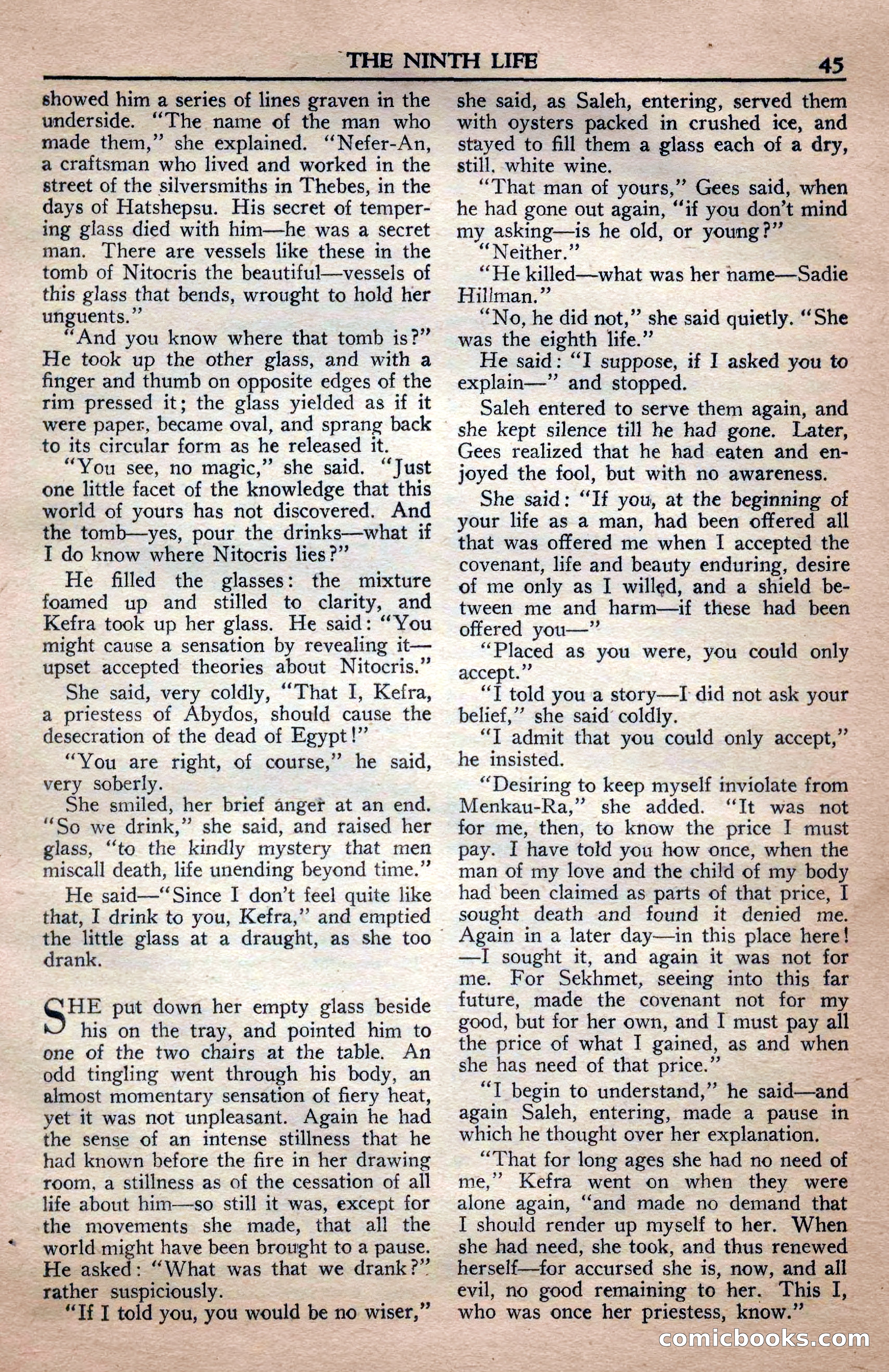 A. Merritt's Fantasy Magazine, April 1950 — page 45 of 132