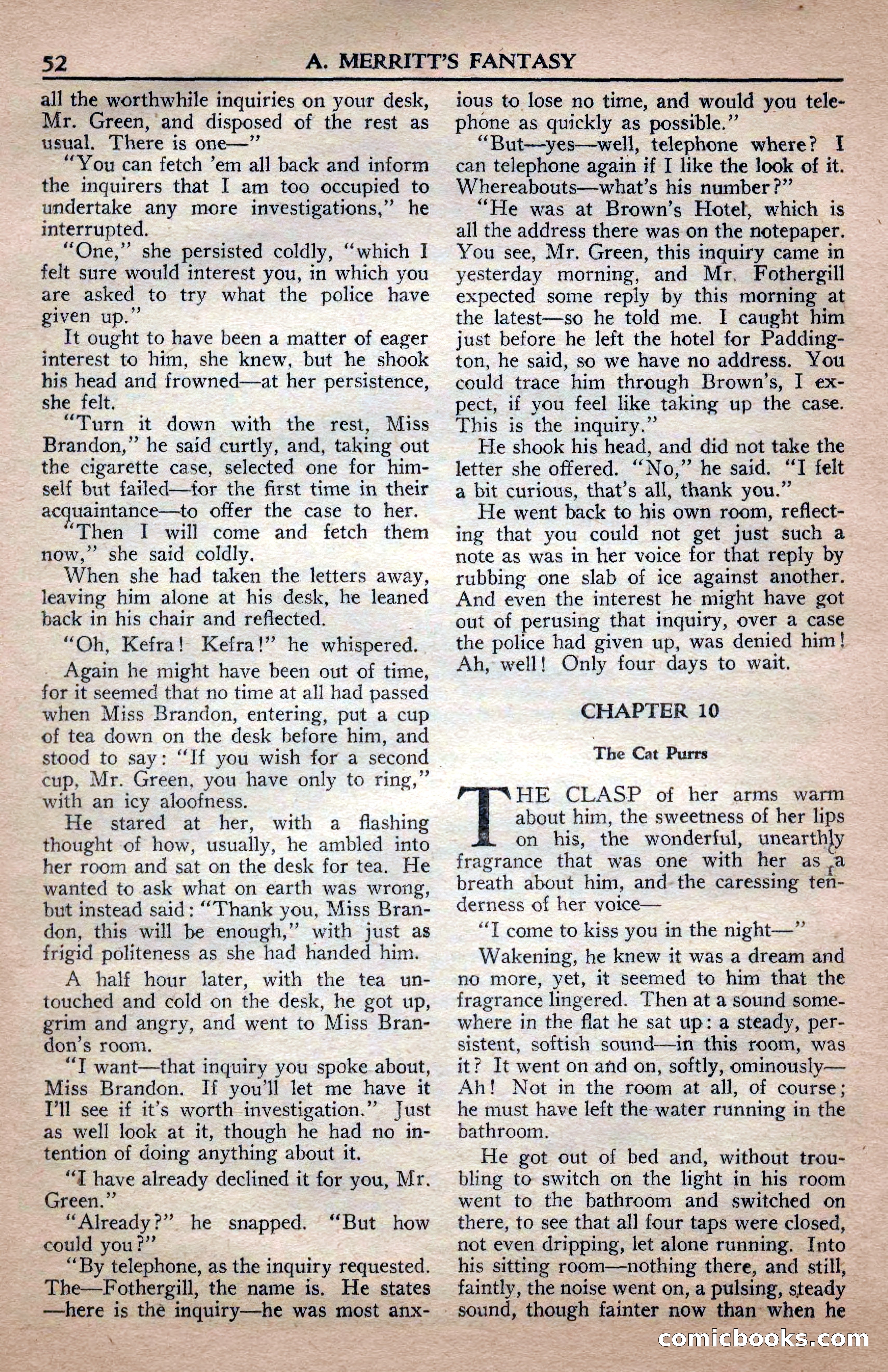A. Merritt's Fantasy Magazine, April 1950 — page 52 of 132
