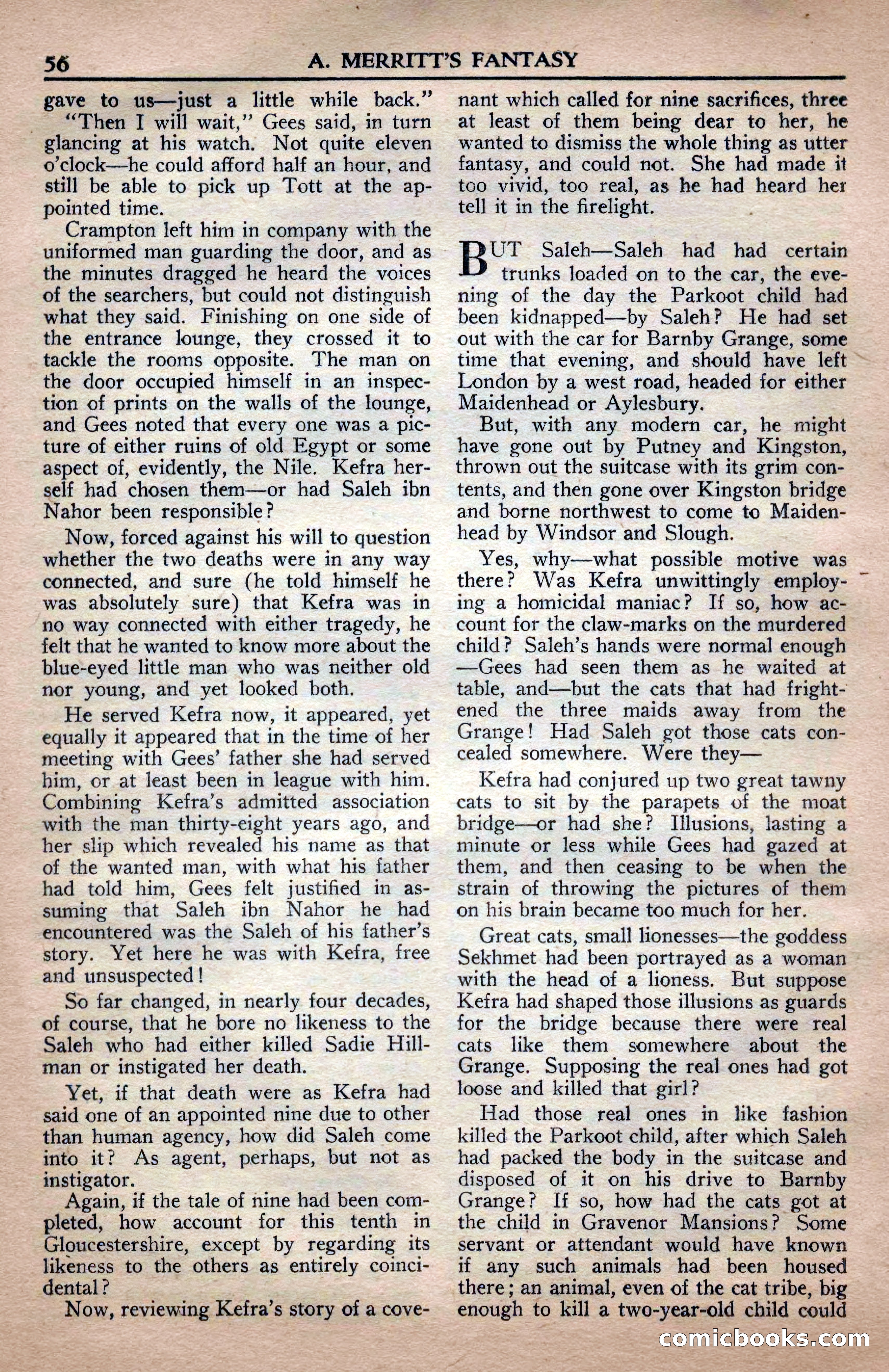 A. Merritt's Fantasy Magazine, April 1950 — page 56 of 132