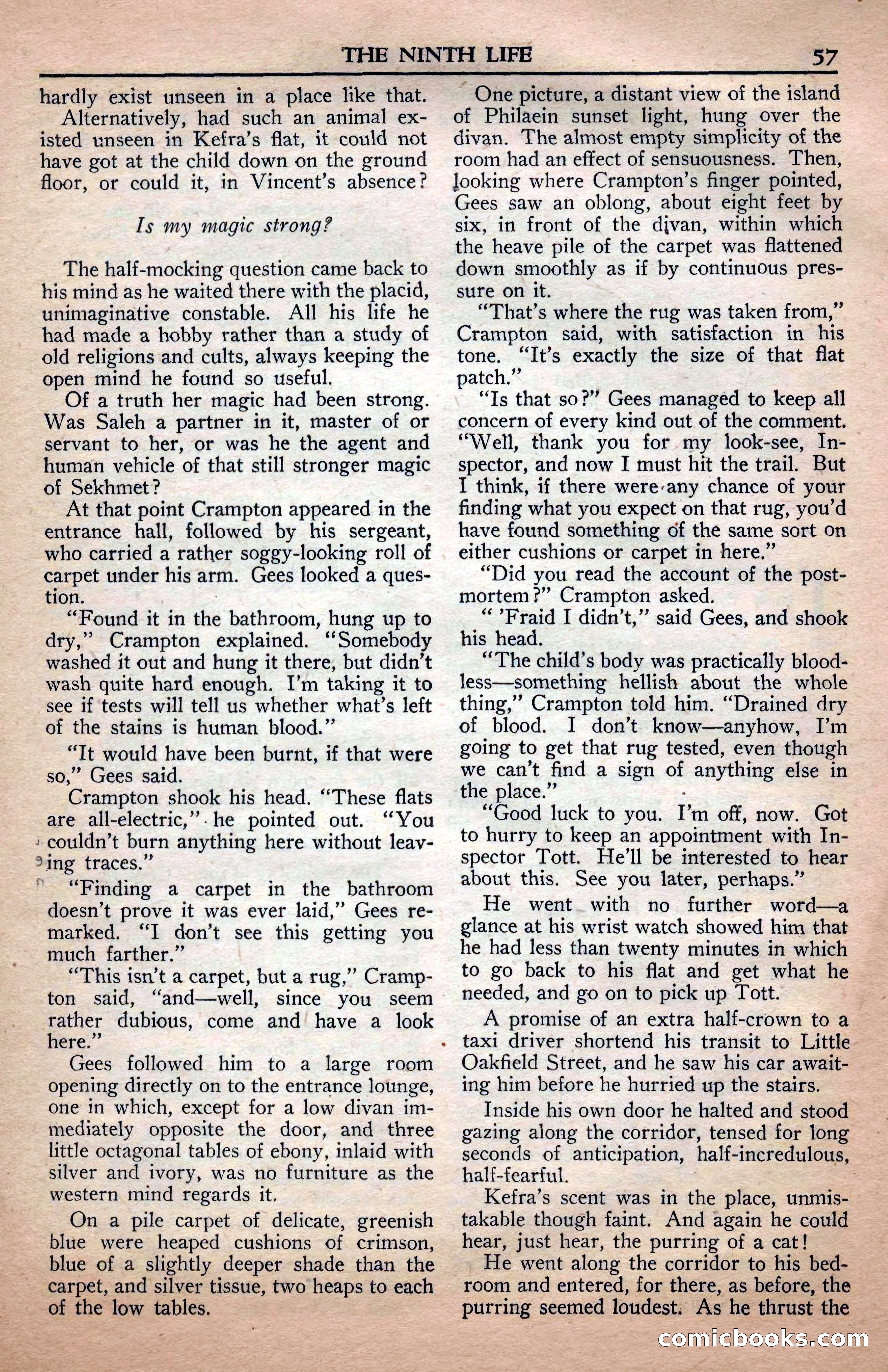 A. Merritt's Fantasy Magazine, April 1950 — page 57 of 132