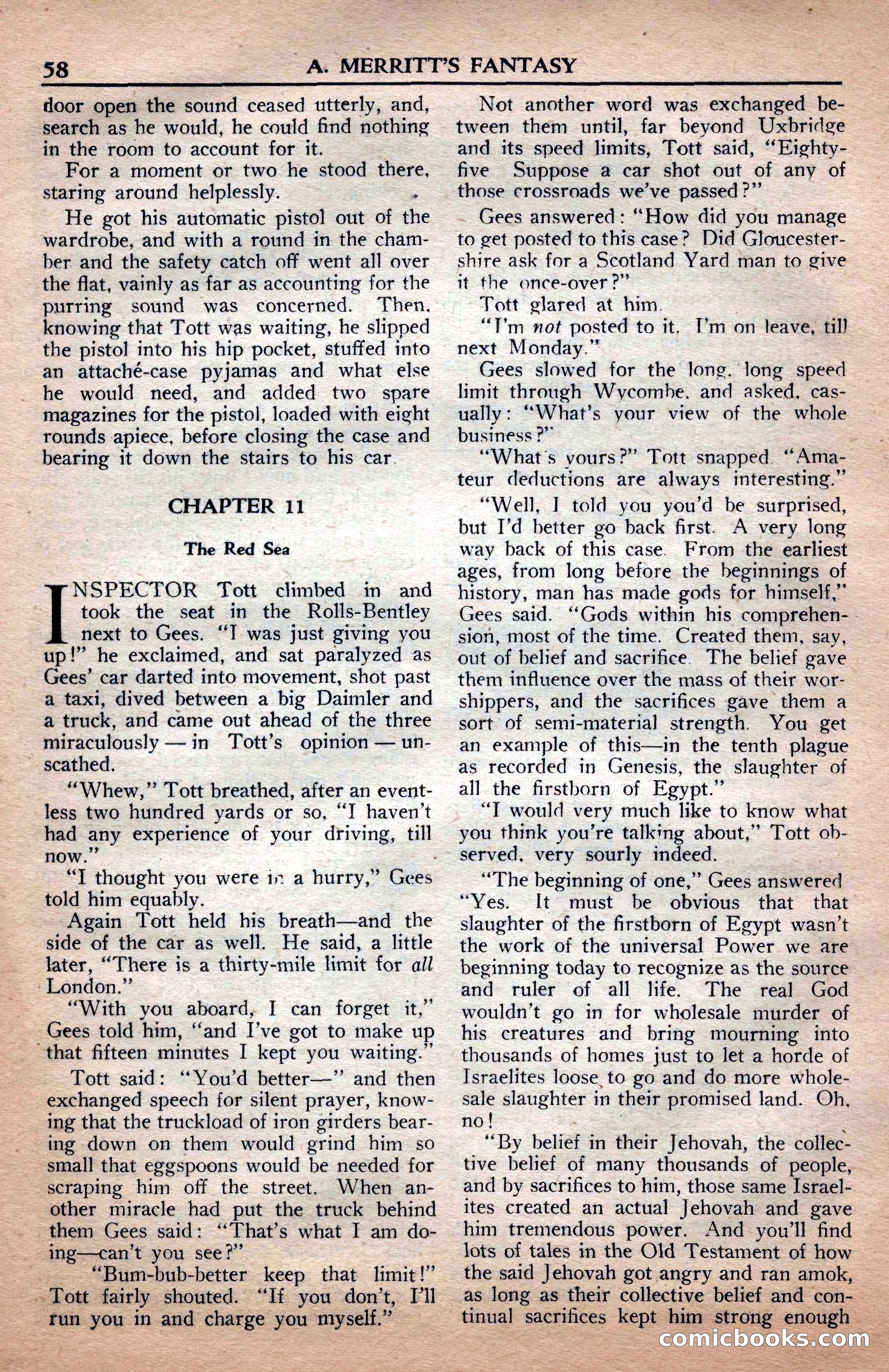 A. Merritt's Fantasy Magazine, April 1950 — page 58 of 132