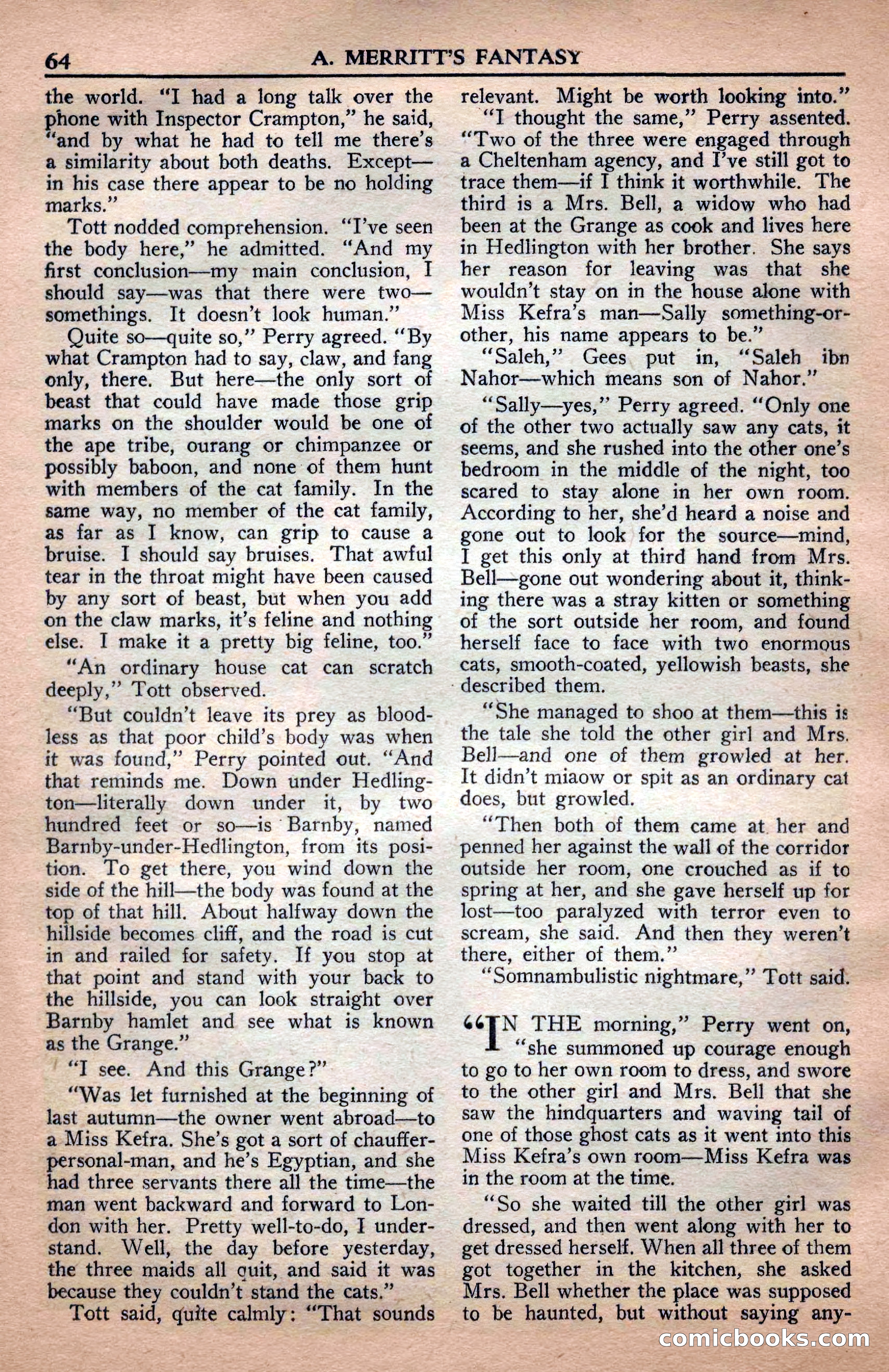 A. Merritt's Fantasy Magazine, April 1950 — page 64 of 132