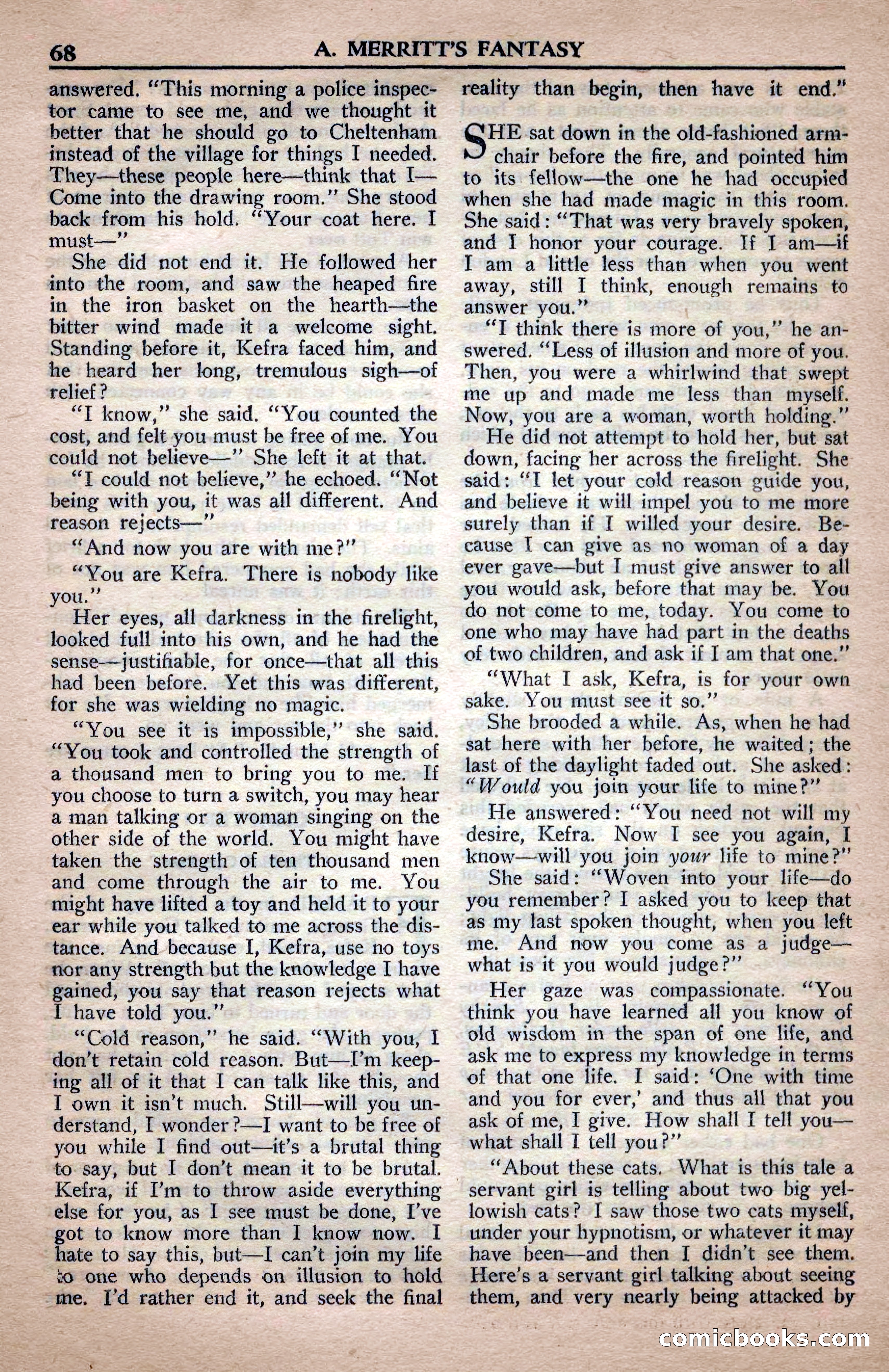 A. Merritt's Fantasy Magazine, April 1950 — page 68 of 132