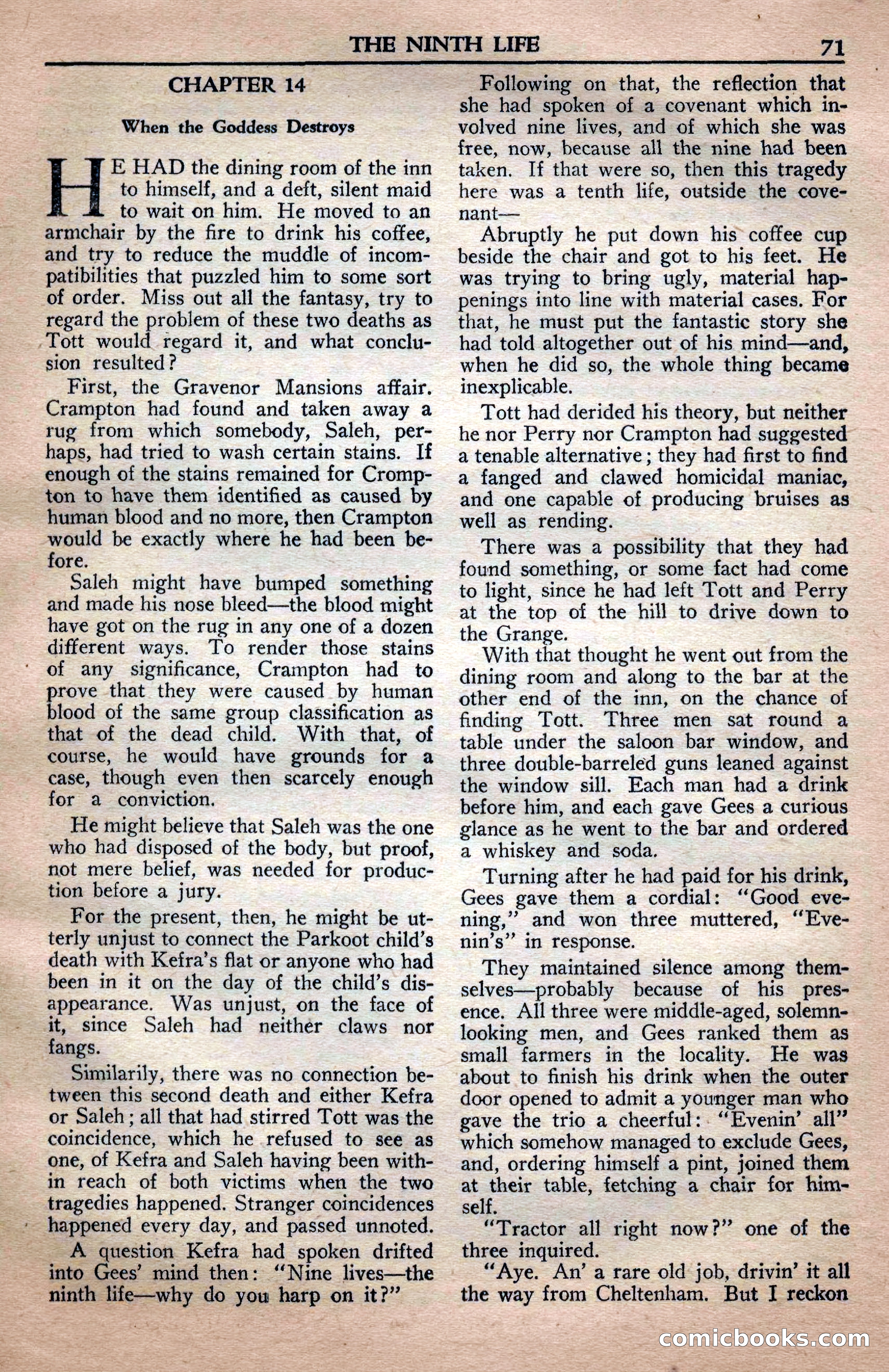 A. Merritt's Fantasy Magazine, April 1950 — page 71 of 132