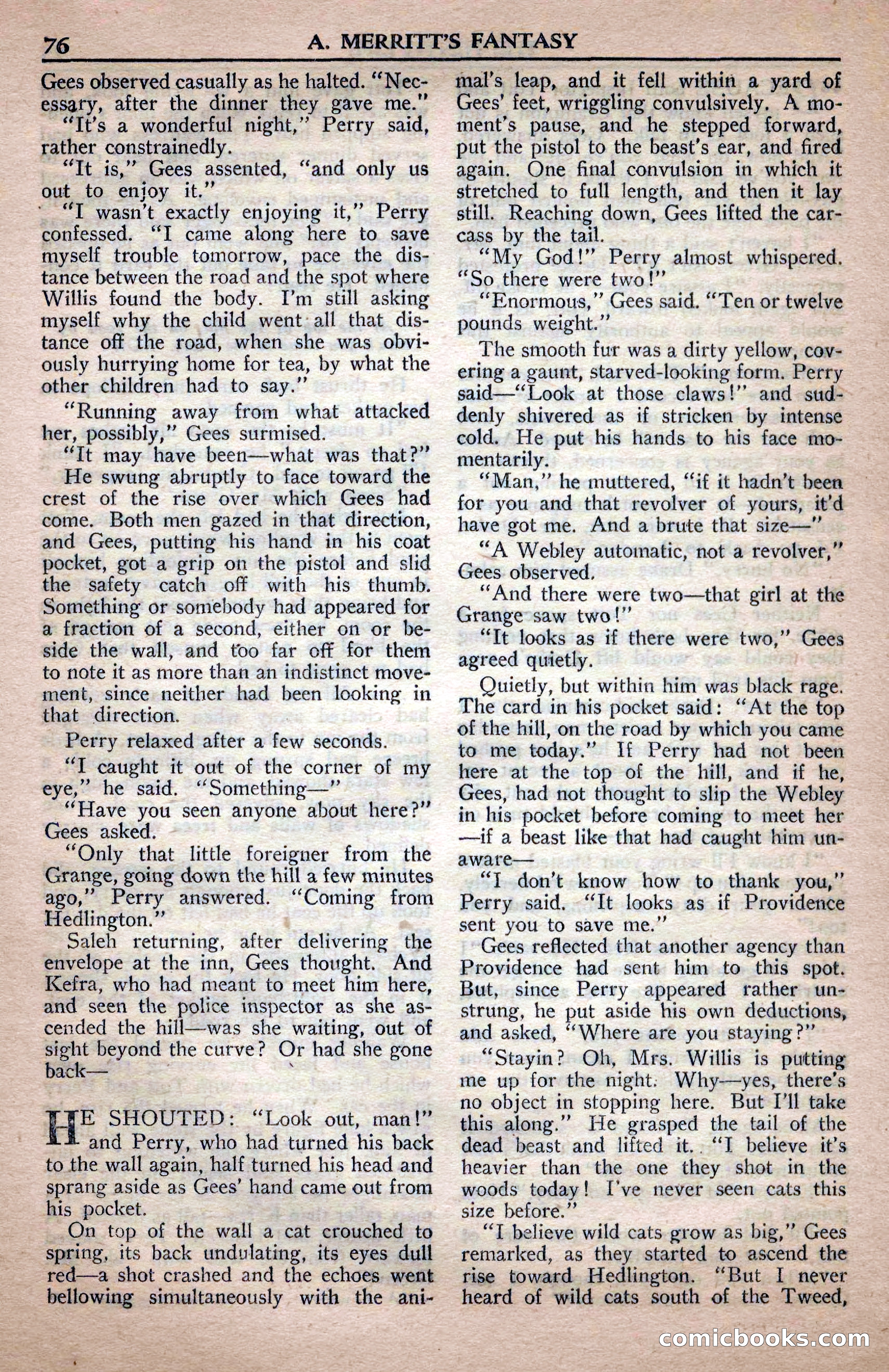 A. Merritt's Fantasy Magazine, April 1950 — page 76 of 132