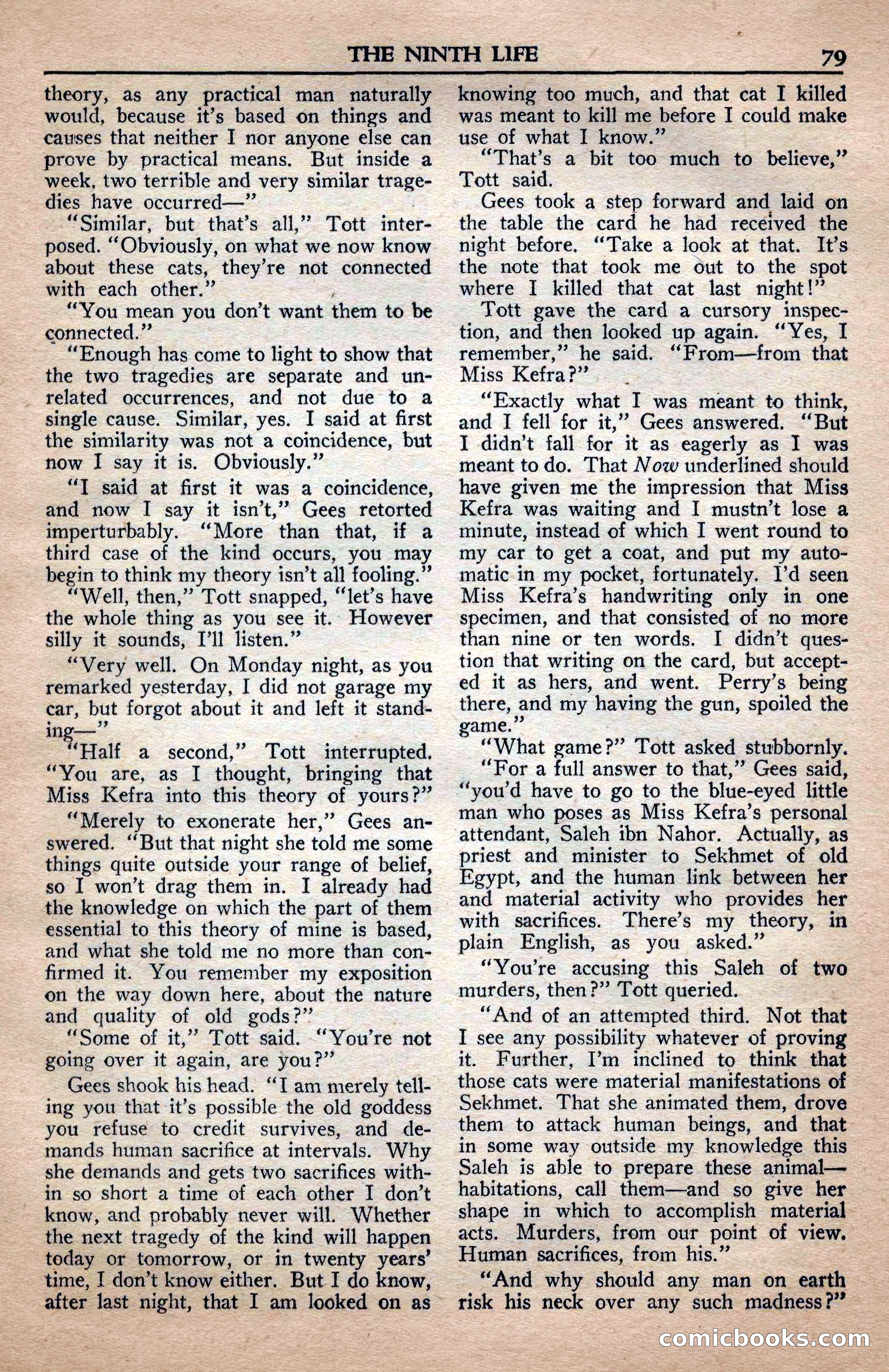 A. Merritt's Fantasy Magazine, April 1950 — page 79 of 132