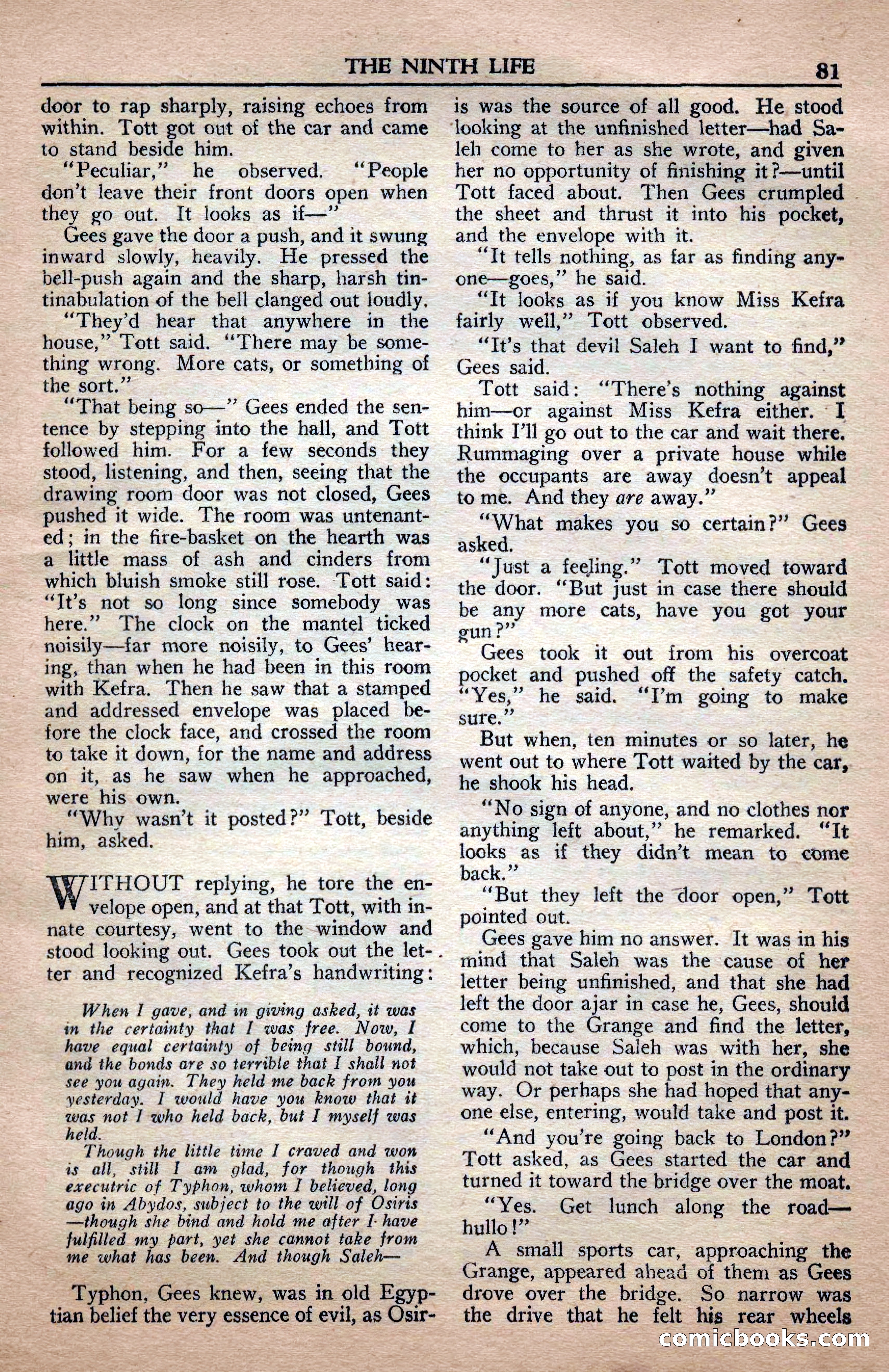 A. Merritt's Fantasy Magazine, April 1950 — page 81 of 132