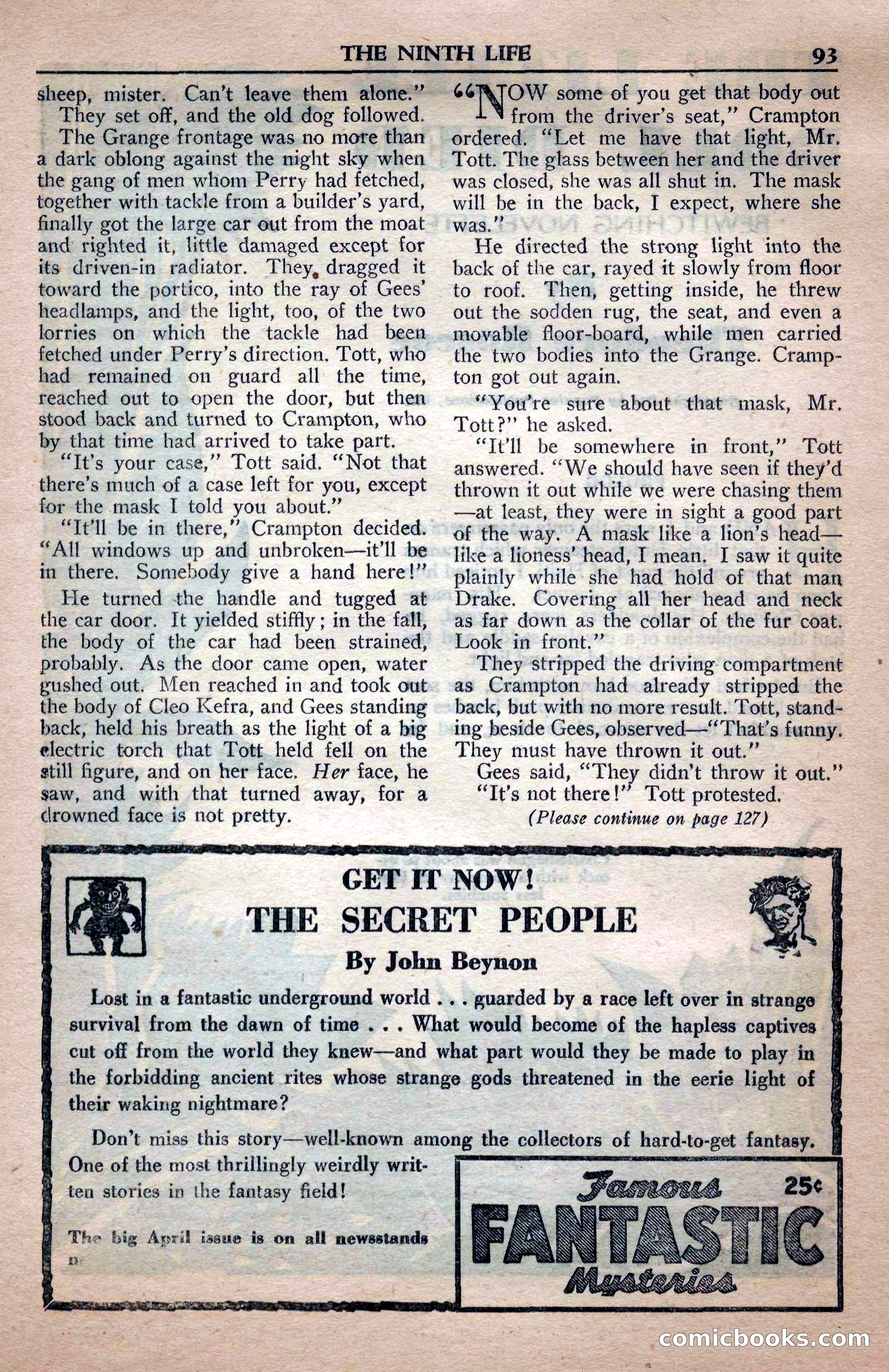 A. Merritt's Fantasy Magazine, April 1950 — page 93 of 132