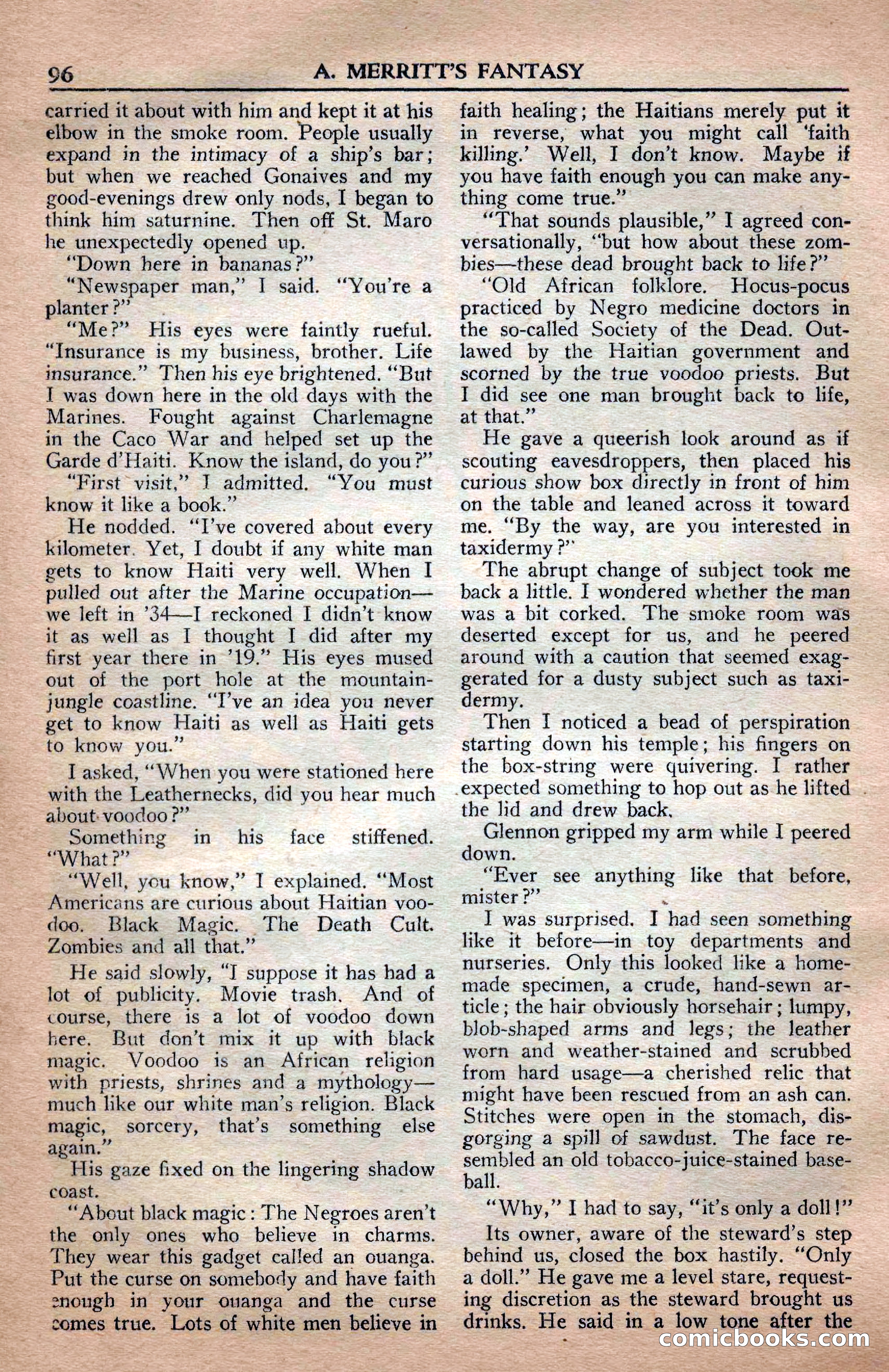A. Merritt's Fantasy Magazine, April 1950 — page 96 of 132