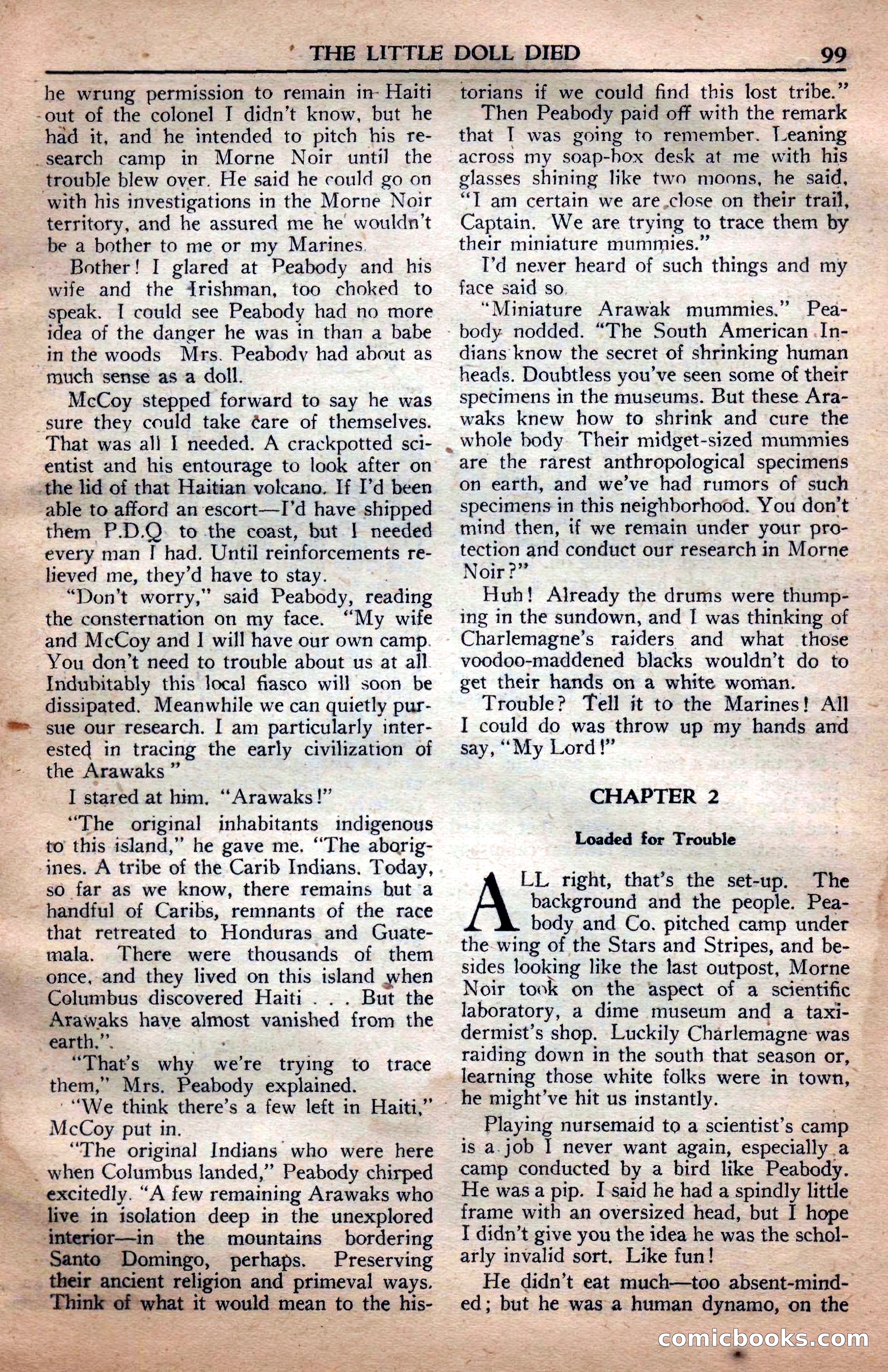 A. Merritt's Fantasy Magazine, April 1950 — page 99 of 132