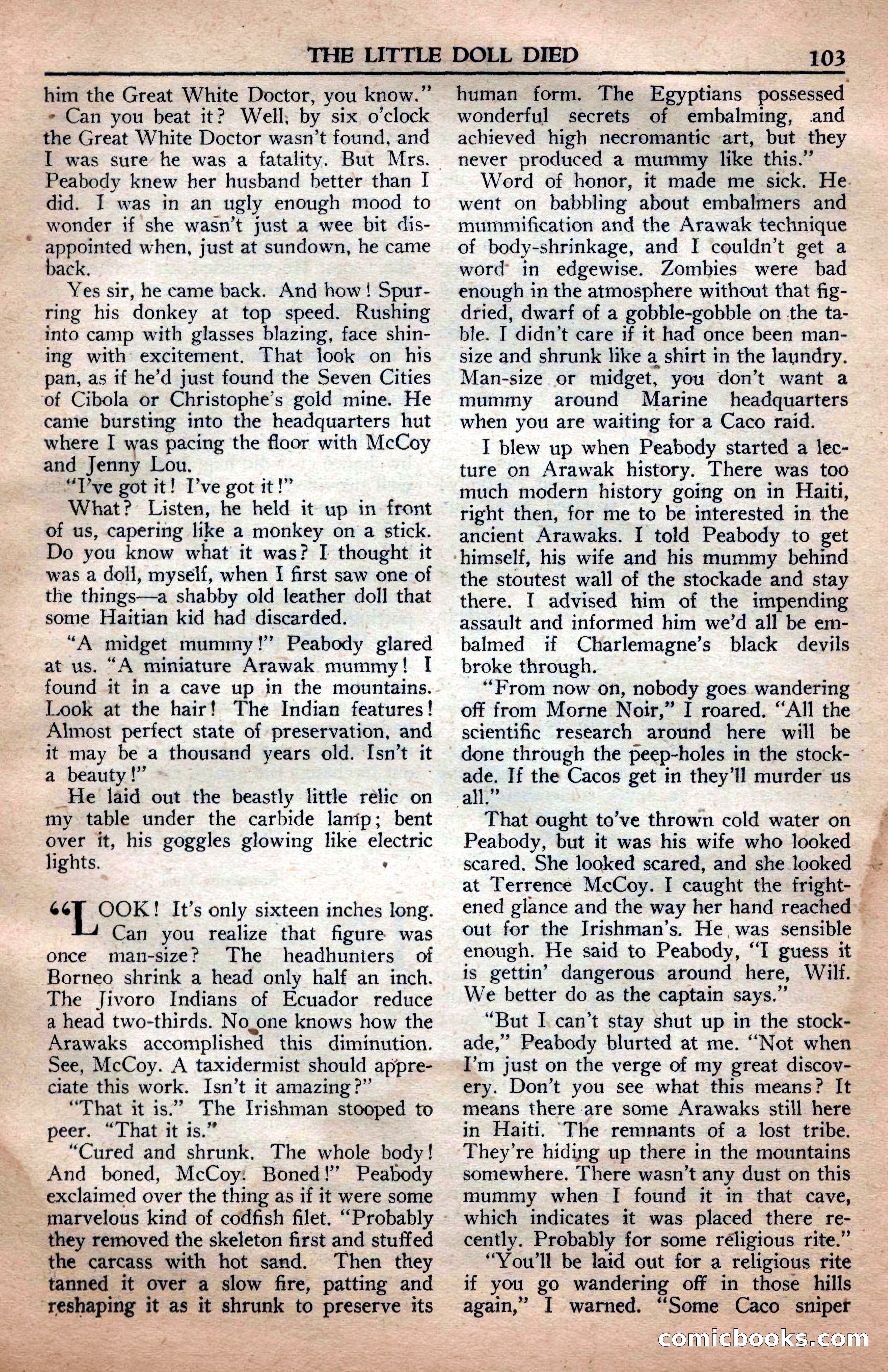A. Merritt's Fantasy Magazine, April 1950 — page 103 of 132