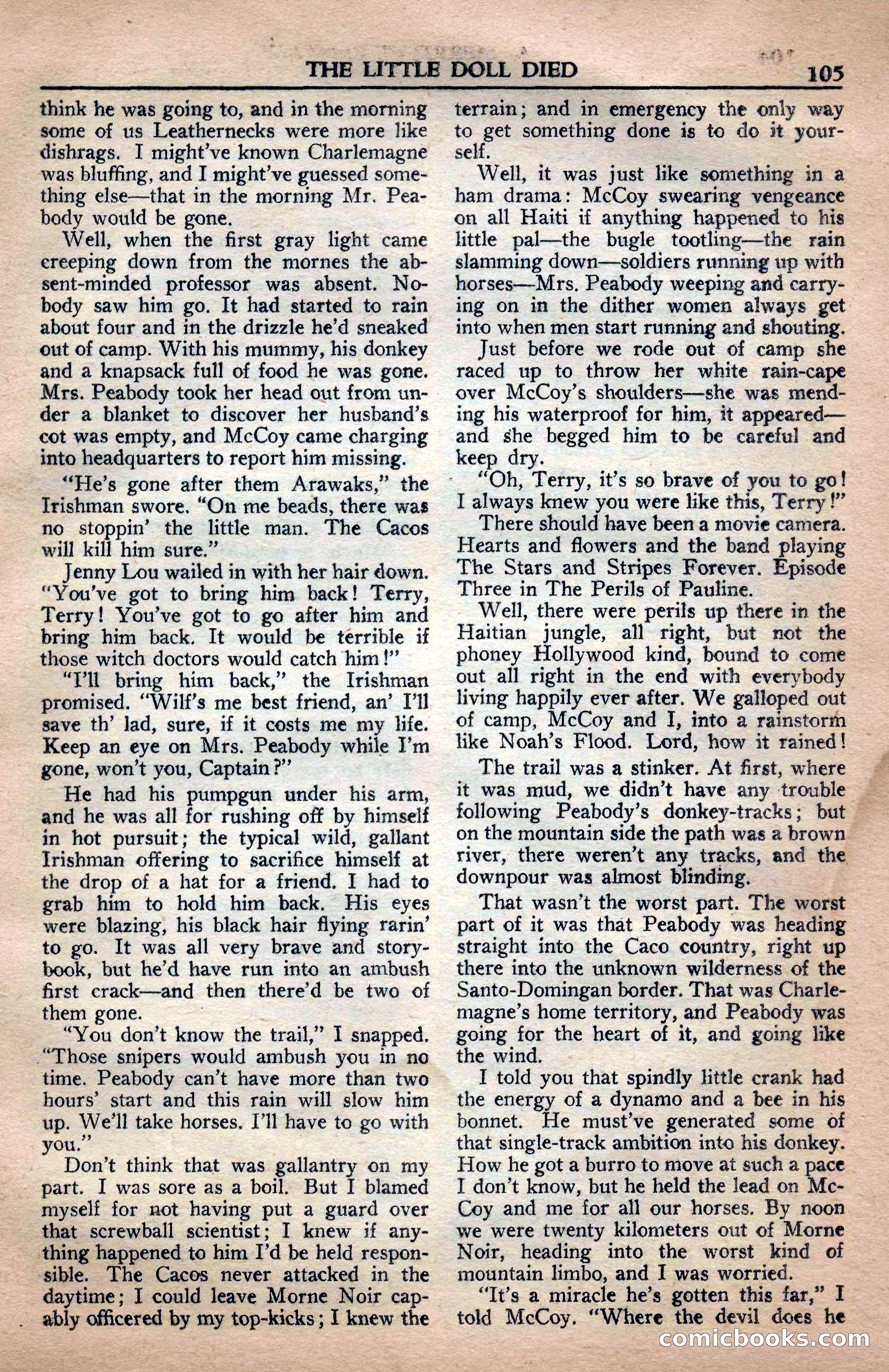 A. Merritt's Fantasy Magazine, April 1950 — page 105 of 132