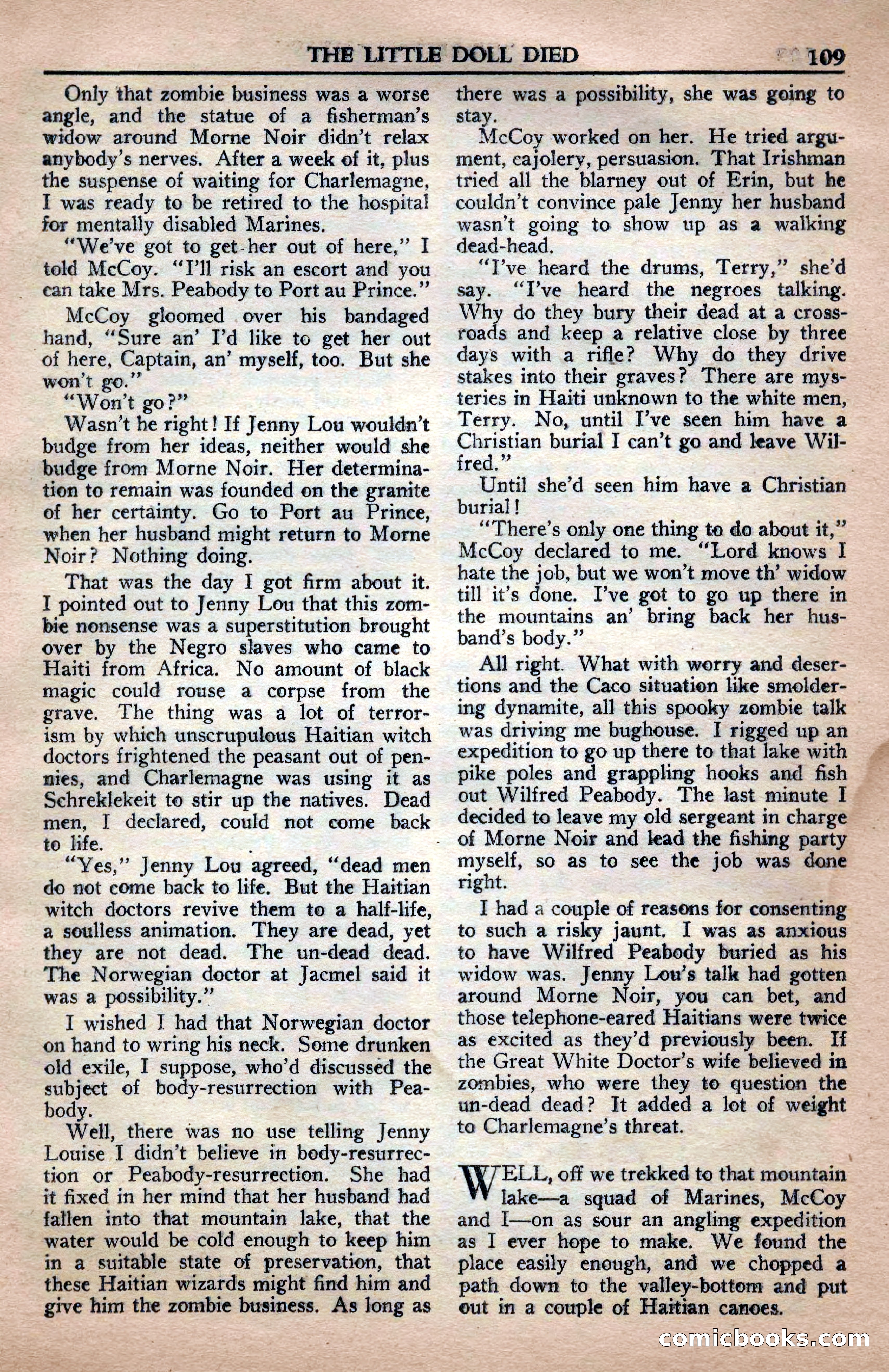 A. Merritt's Fantasy Magazine, April 1950 — page 109 of 132