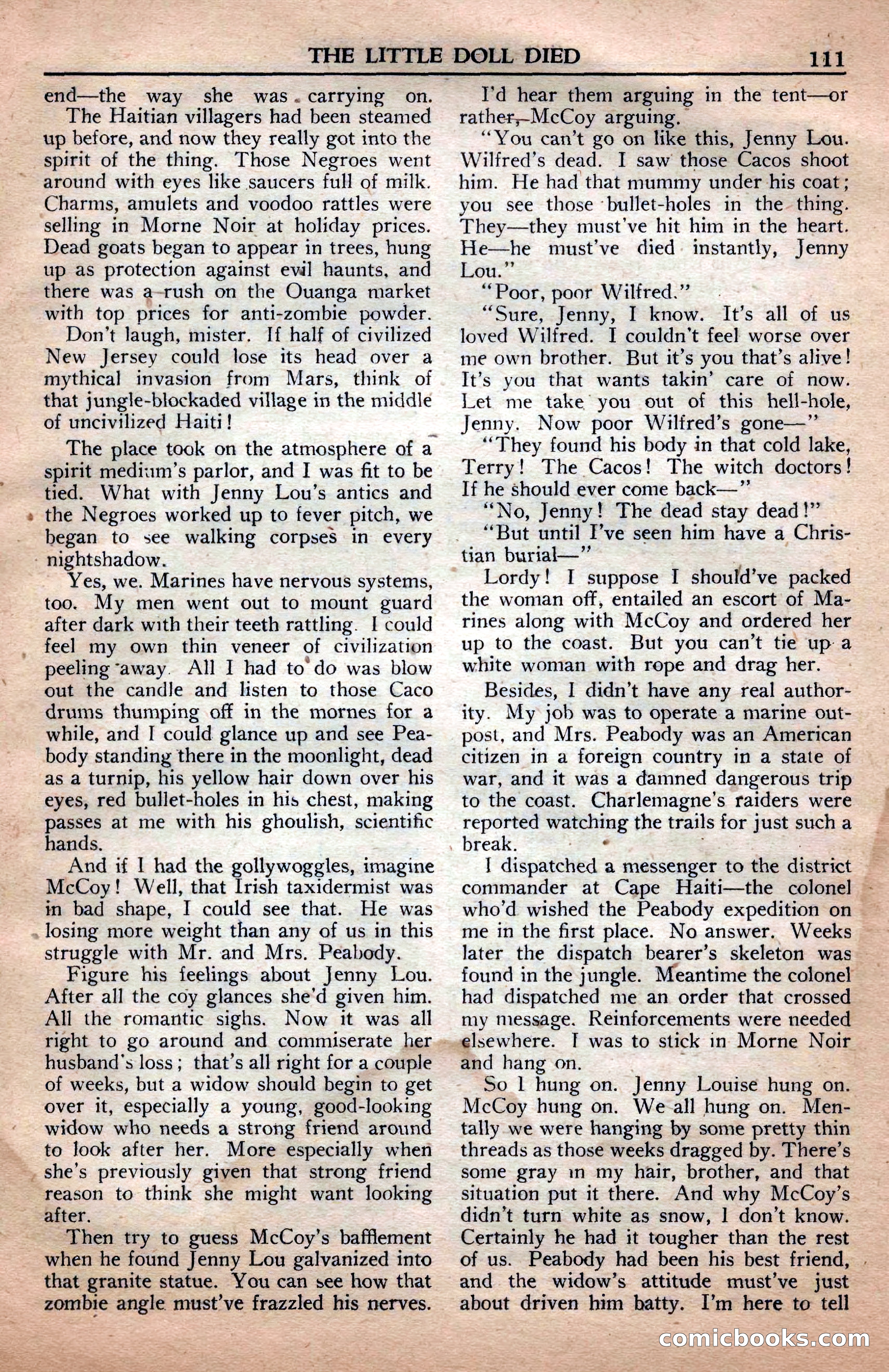 A. Merritt's Fantasy Magazine, April 1950 — page 111 of 132