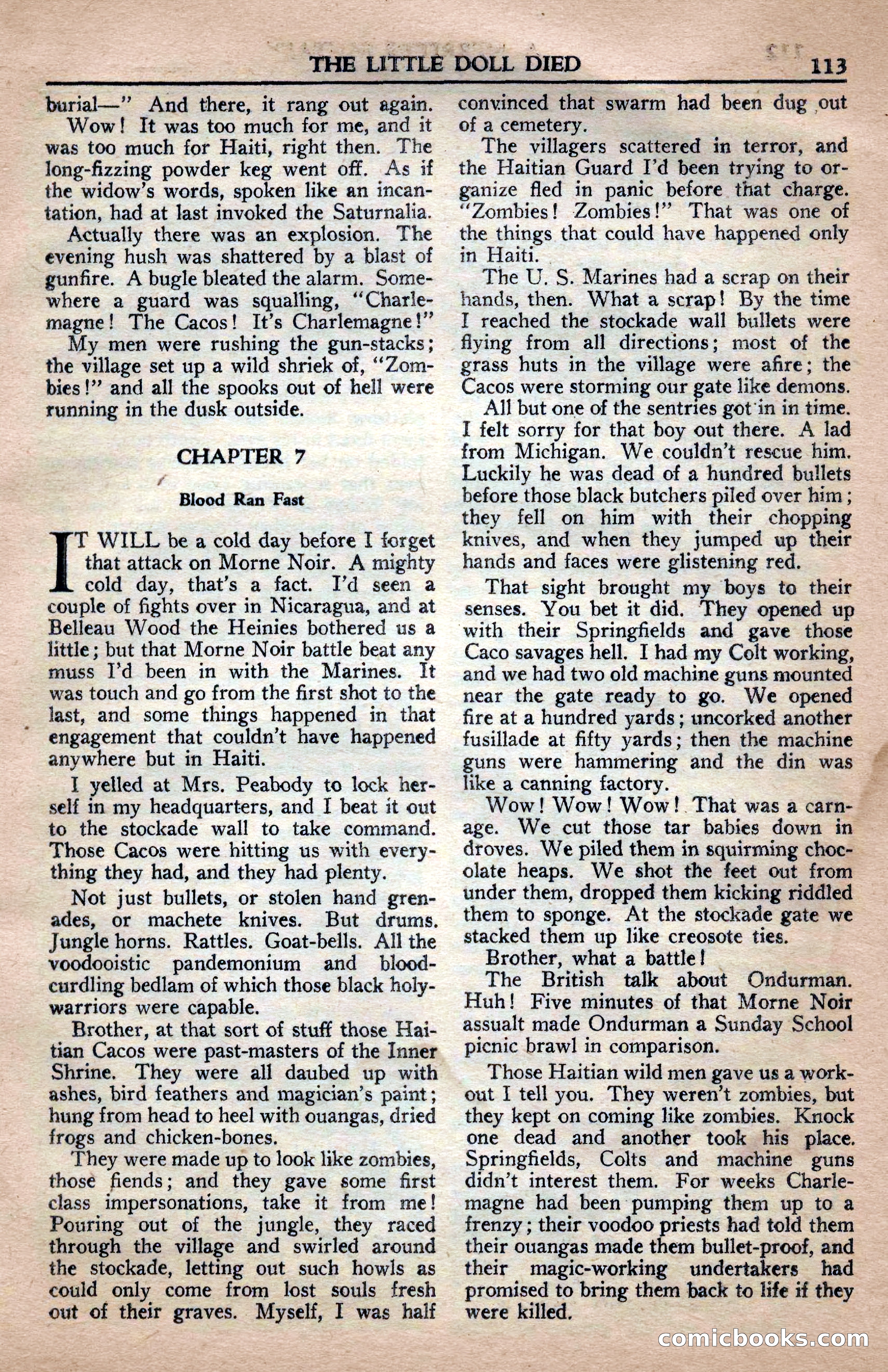 A. Merritt's Fantasy Magazine, April 1950 — page 113 of 132