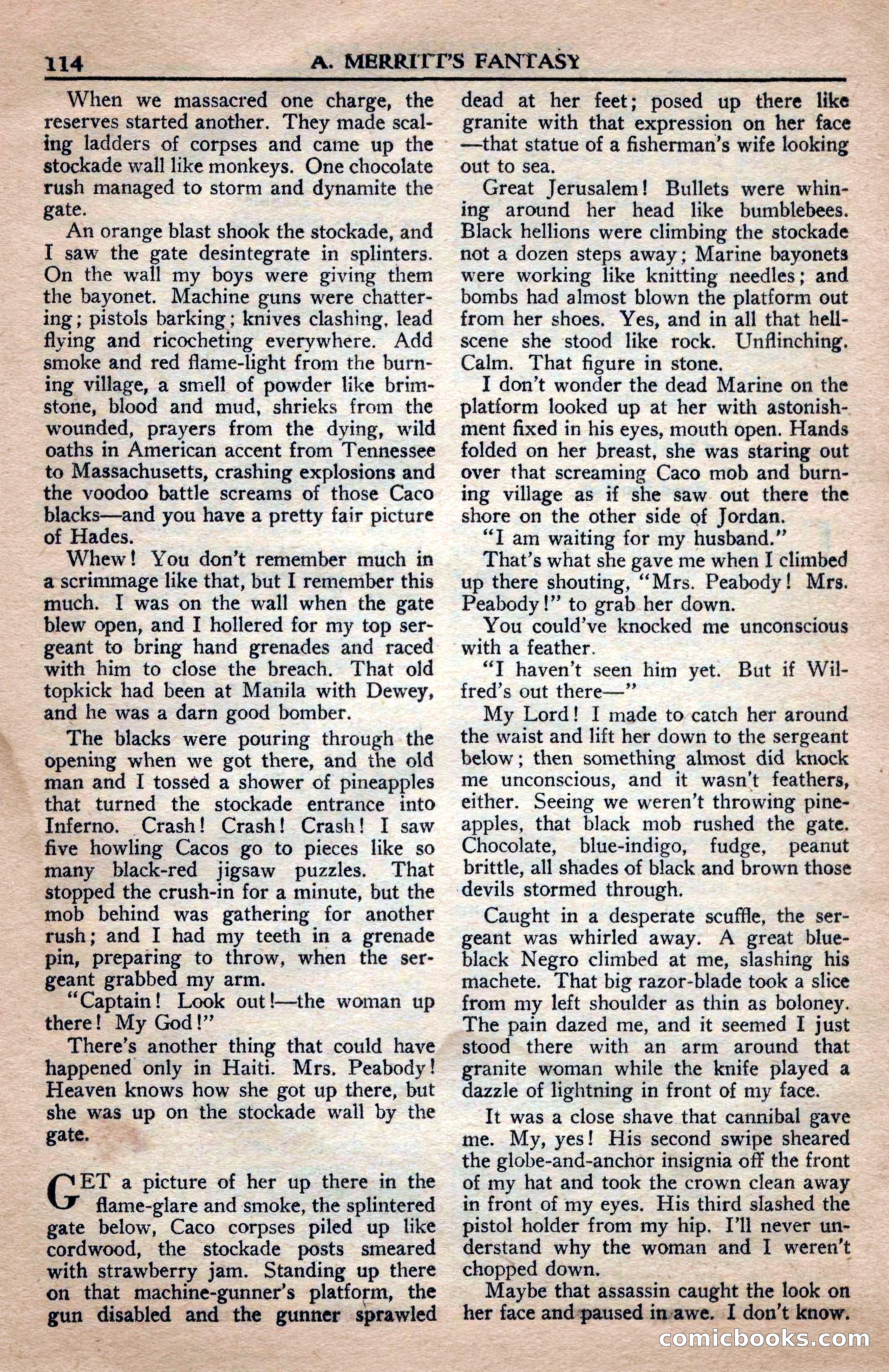 A. Merritt's Fantasy Magazine, April 1950 — page 114 of 132