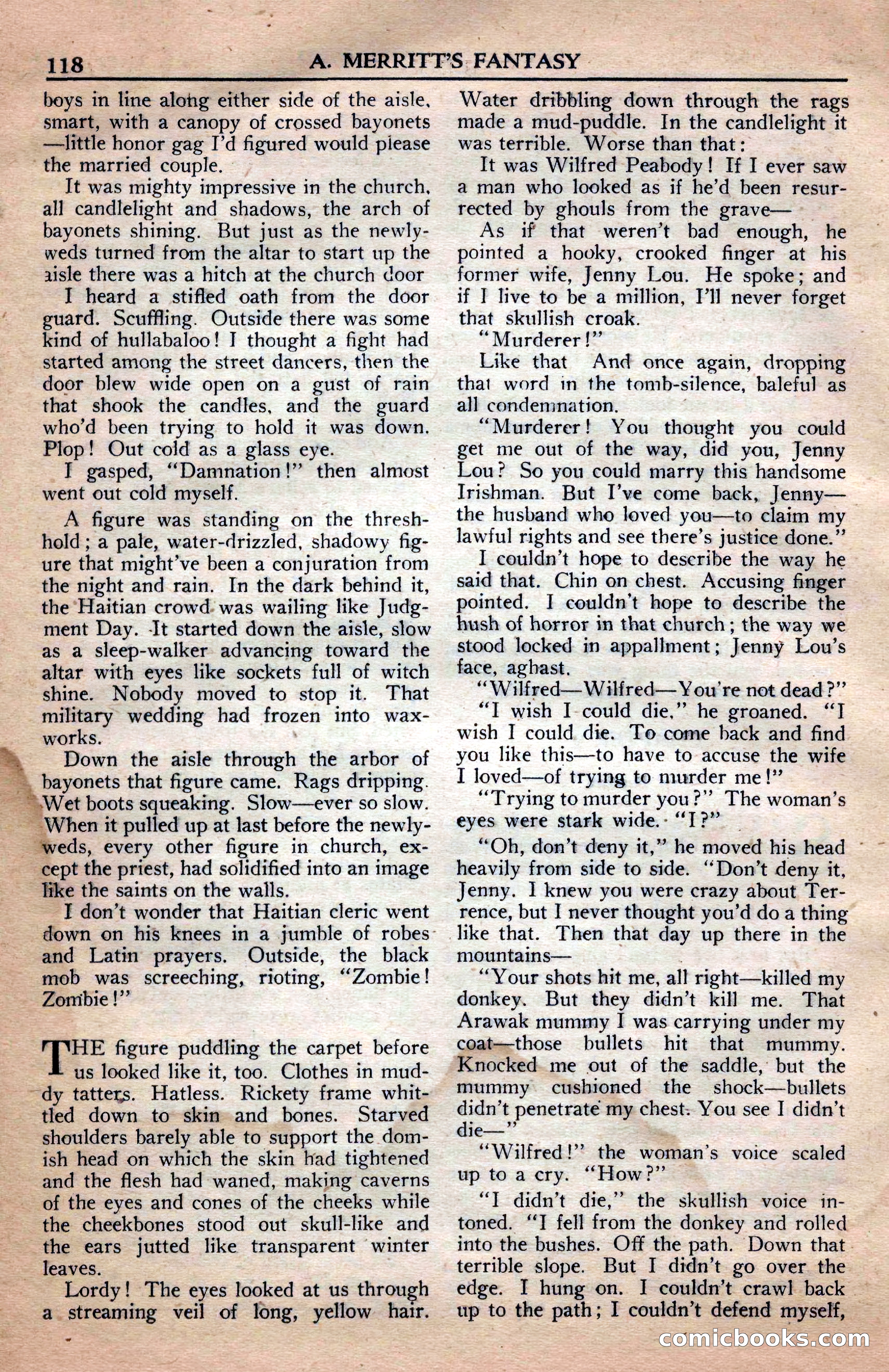 A. Merritt's Fantasy Magazine, April 1950 — page 118 of 132