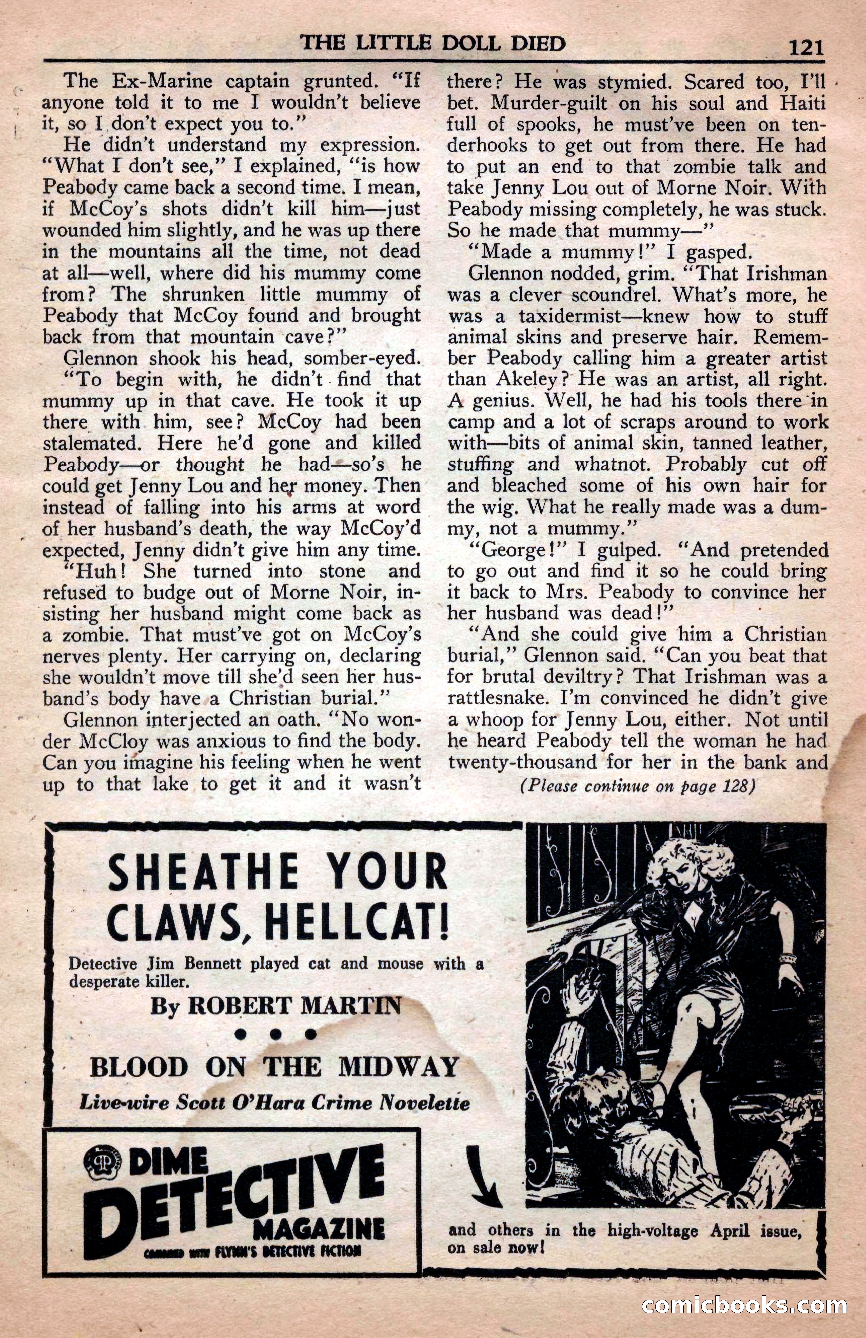 A. Merritt's Fantasy Magazine, April 1950 — page 121 of 132