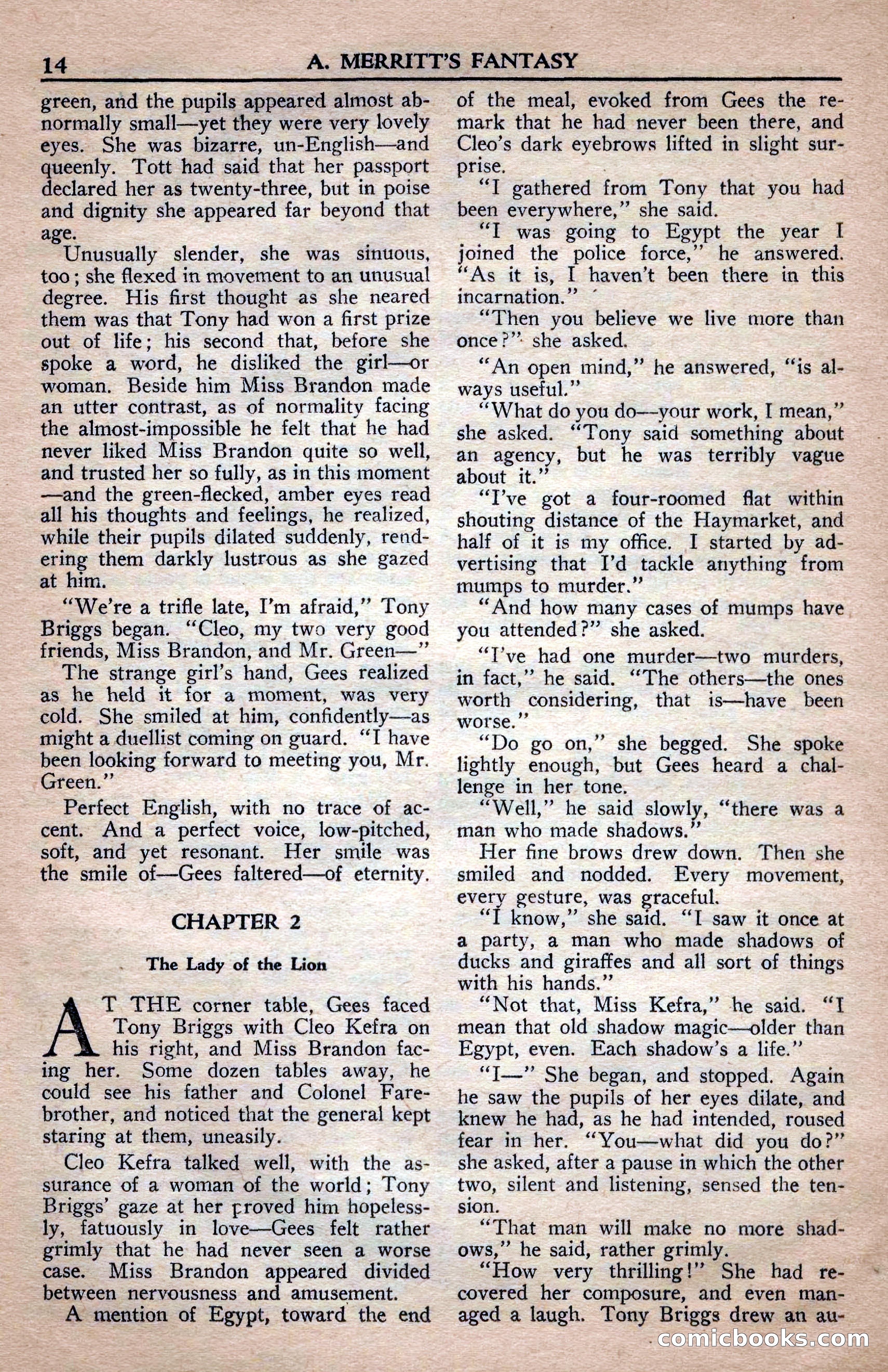 A. Merritt's Fantasy Magazine, April 1950 — page 14 of 132
