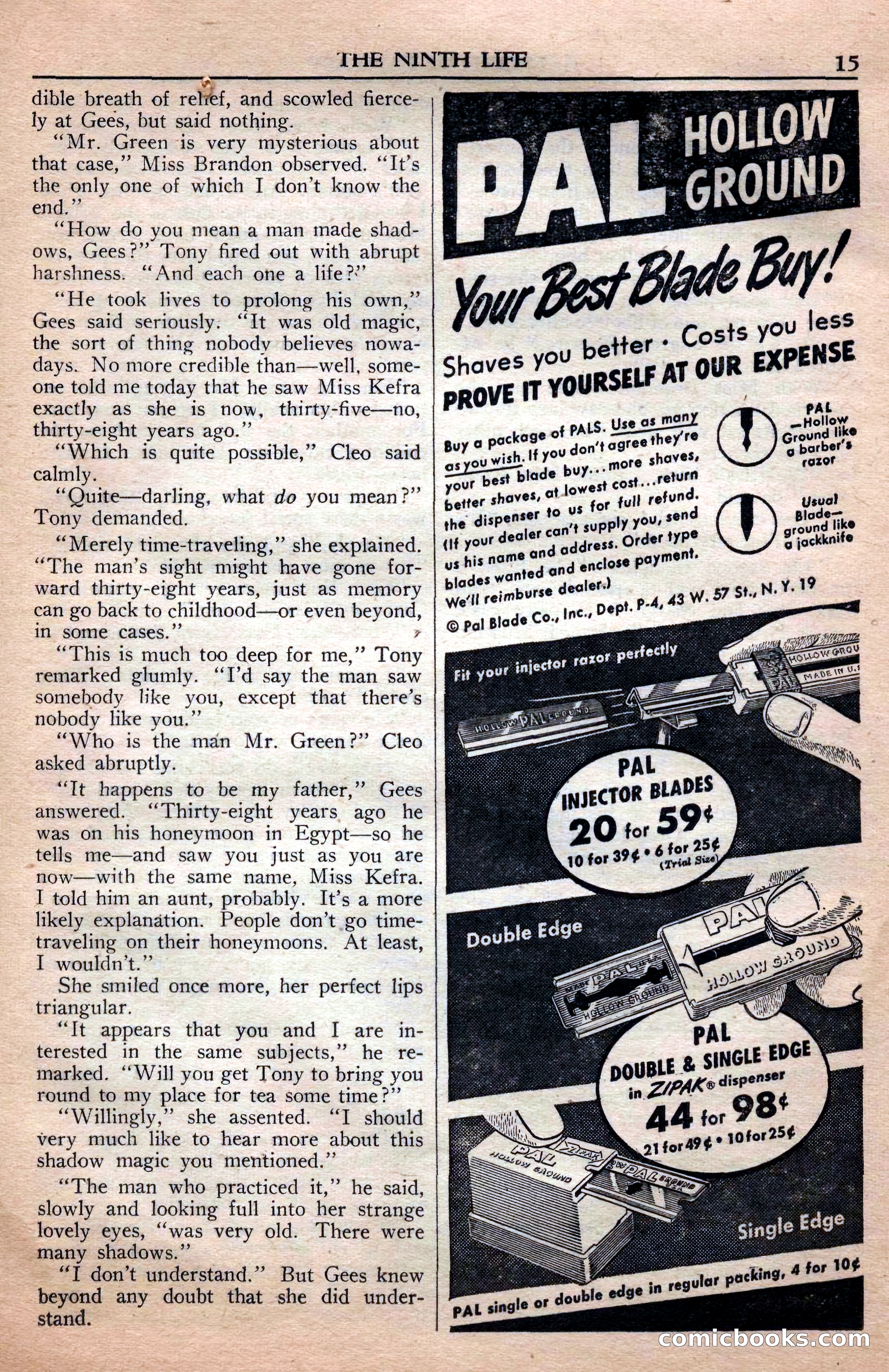 A. Merritt's Fantasy Magazine, April 1950 — page 15 of 132