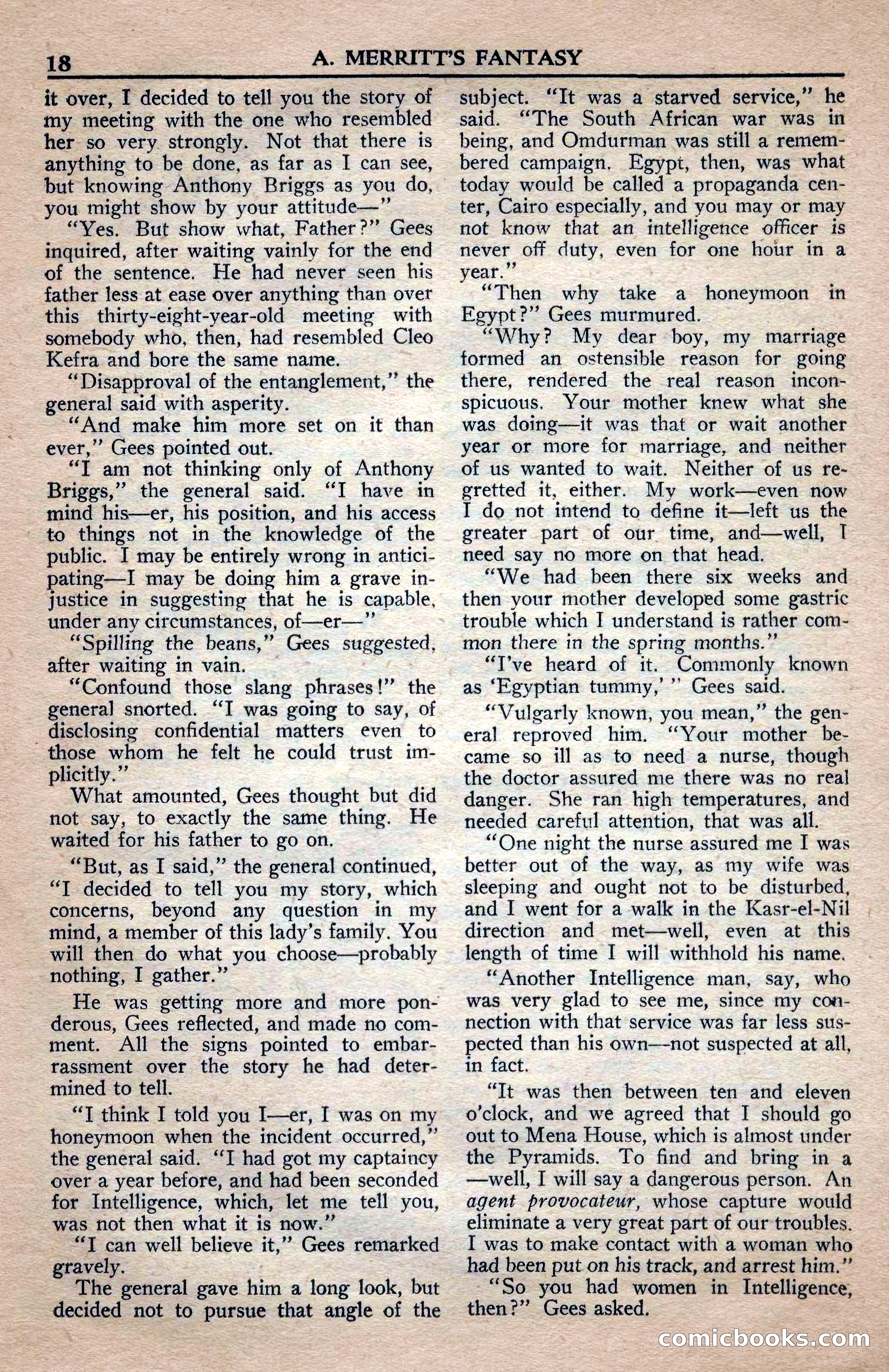 A. Merritt's Fantasy Magazine, April 1950 — page 18 of 132
