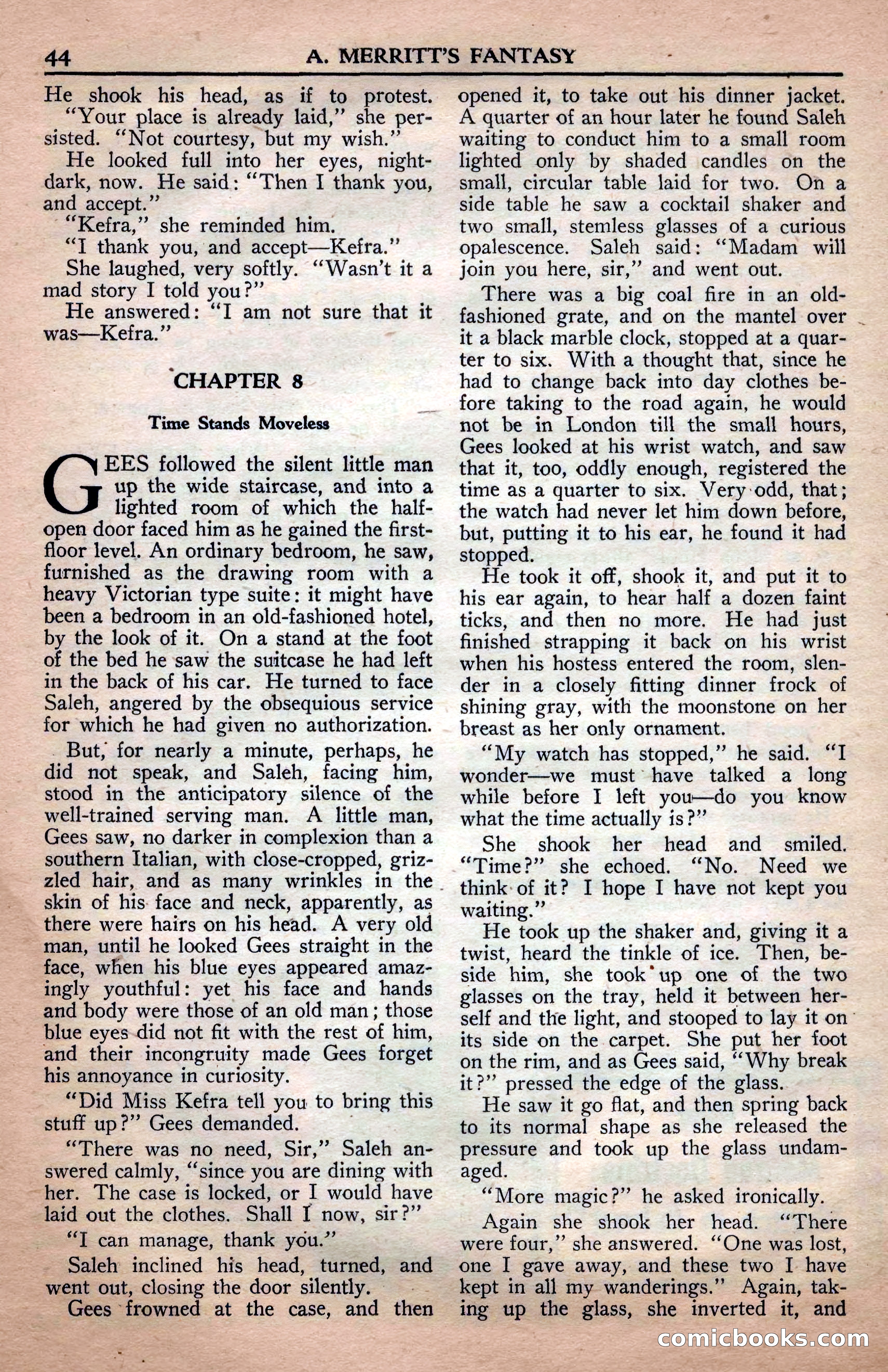 A. Merritt's Fantasy Magazine, April 1950 — page 44 of 132