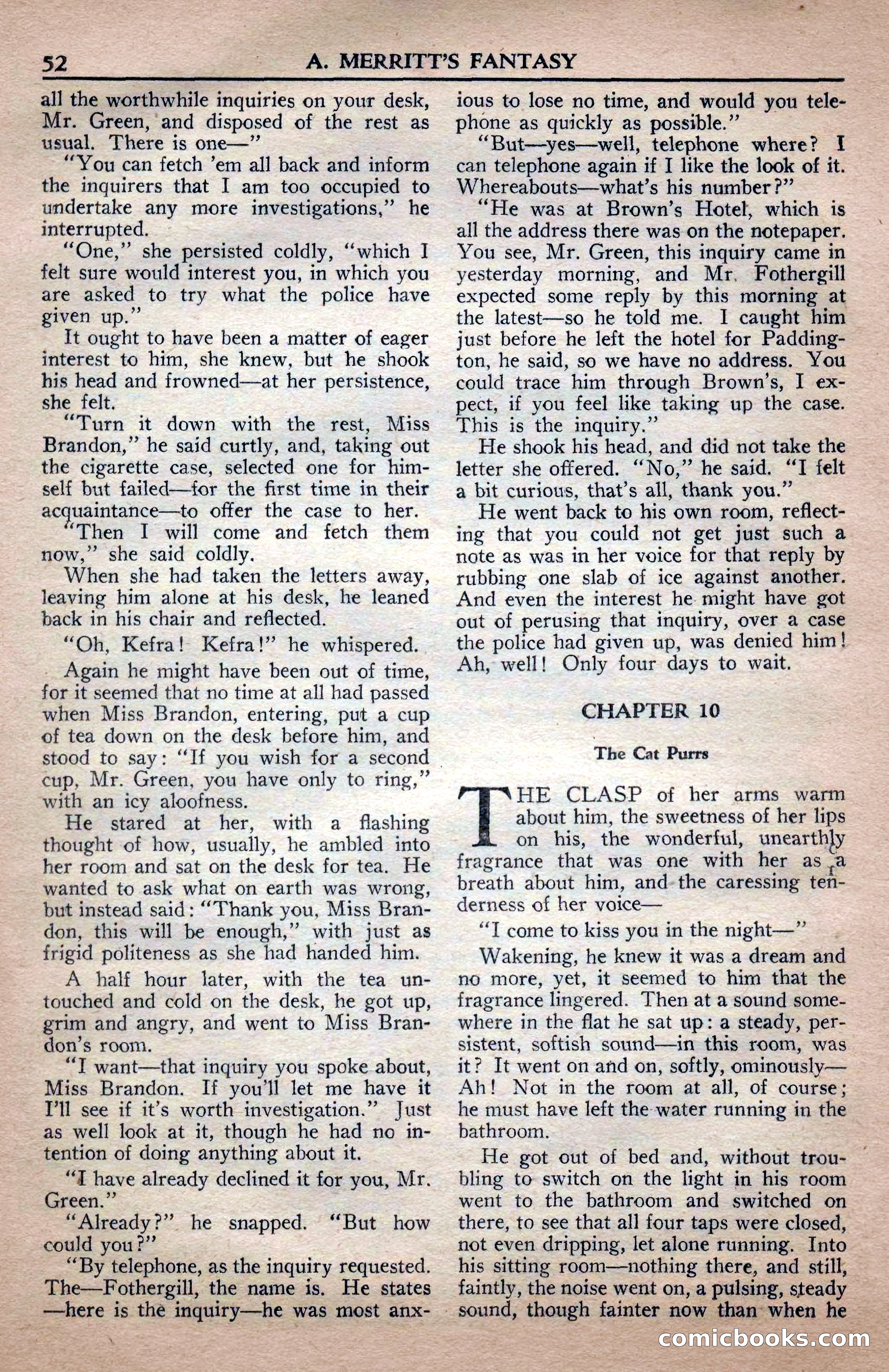 A. Merritt's Fantasy Magazine, April 1950 — page 52 of 132