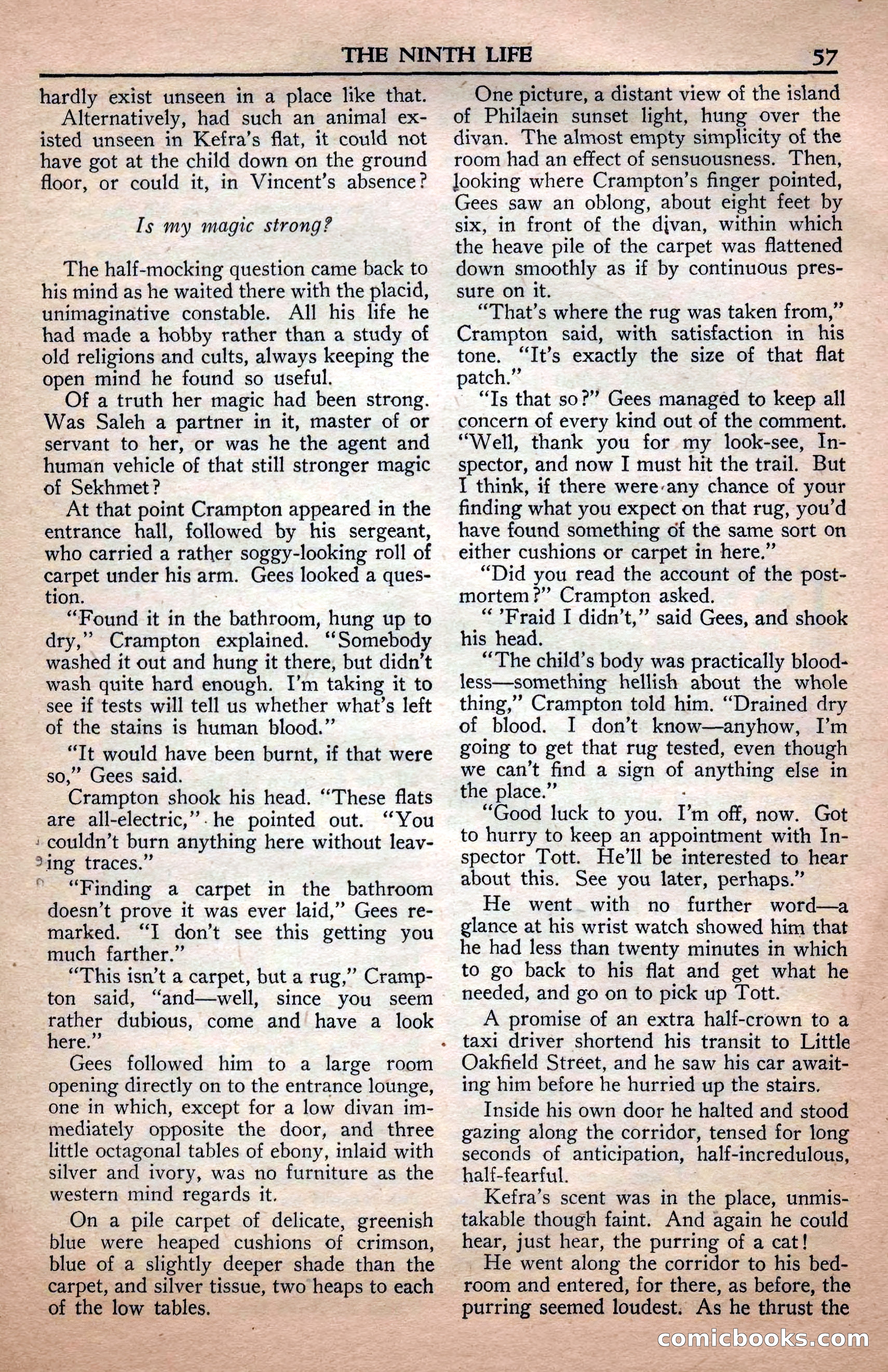 A. Merritt's Fantasy Magazine, April 1950 — page 57 of 132