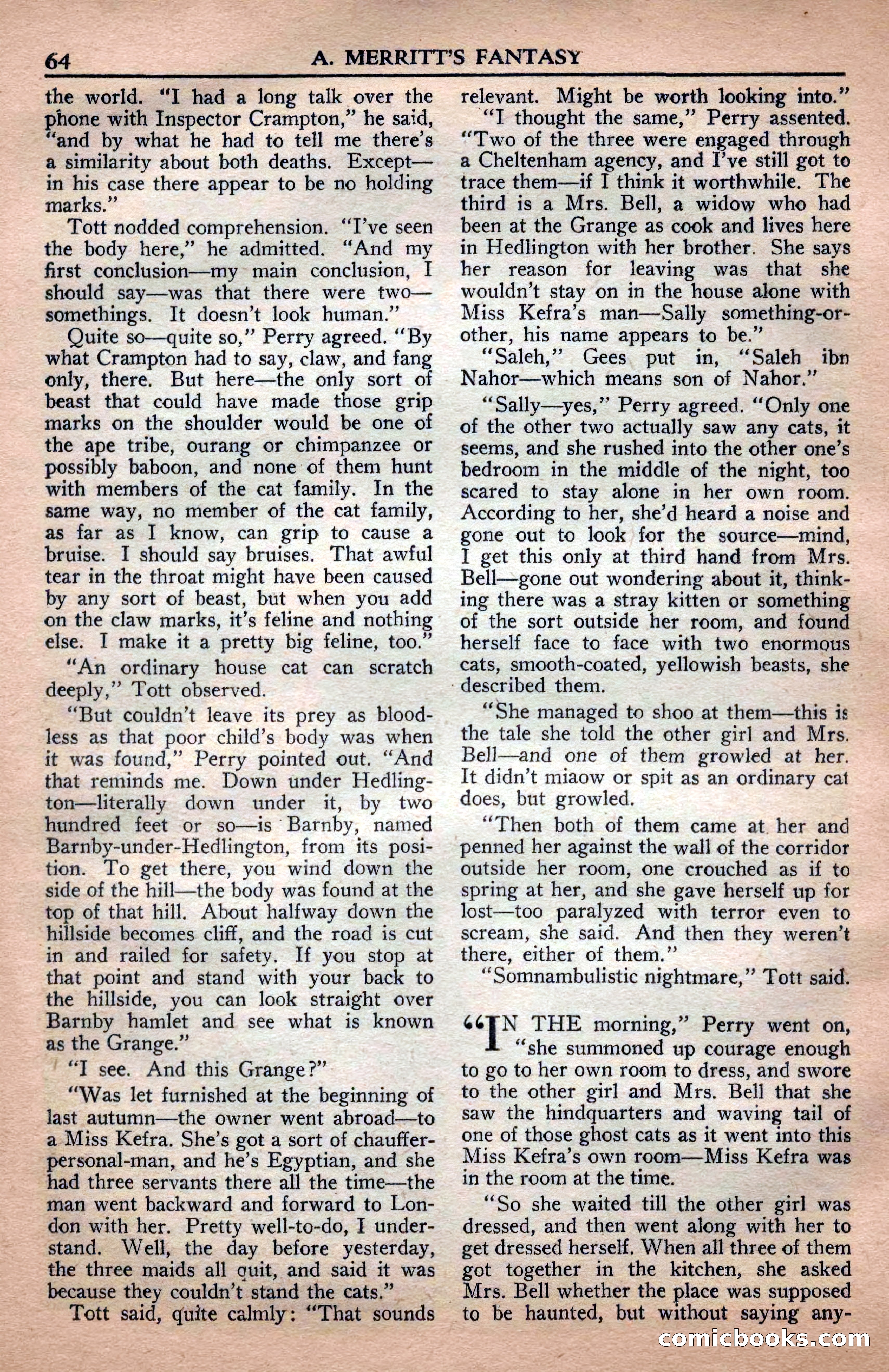 A. Merritt's Fantasy Magazine, April 1950 — page 64 of 132