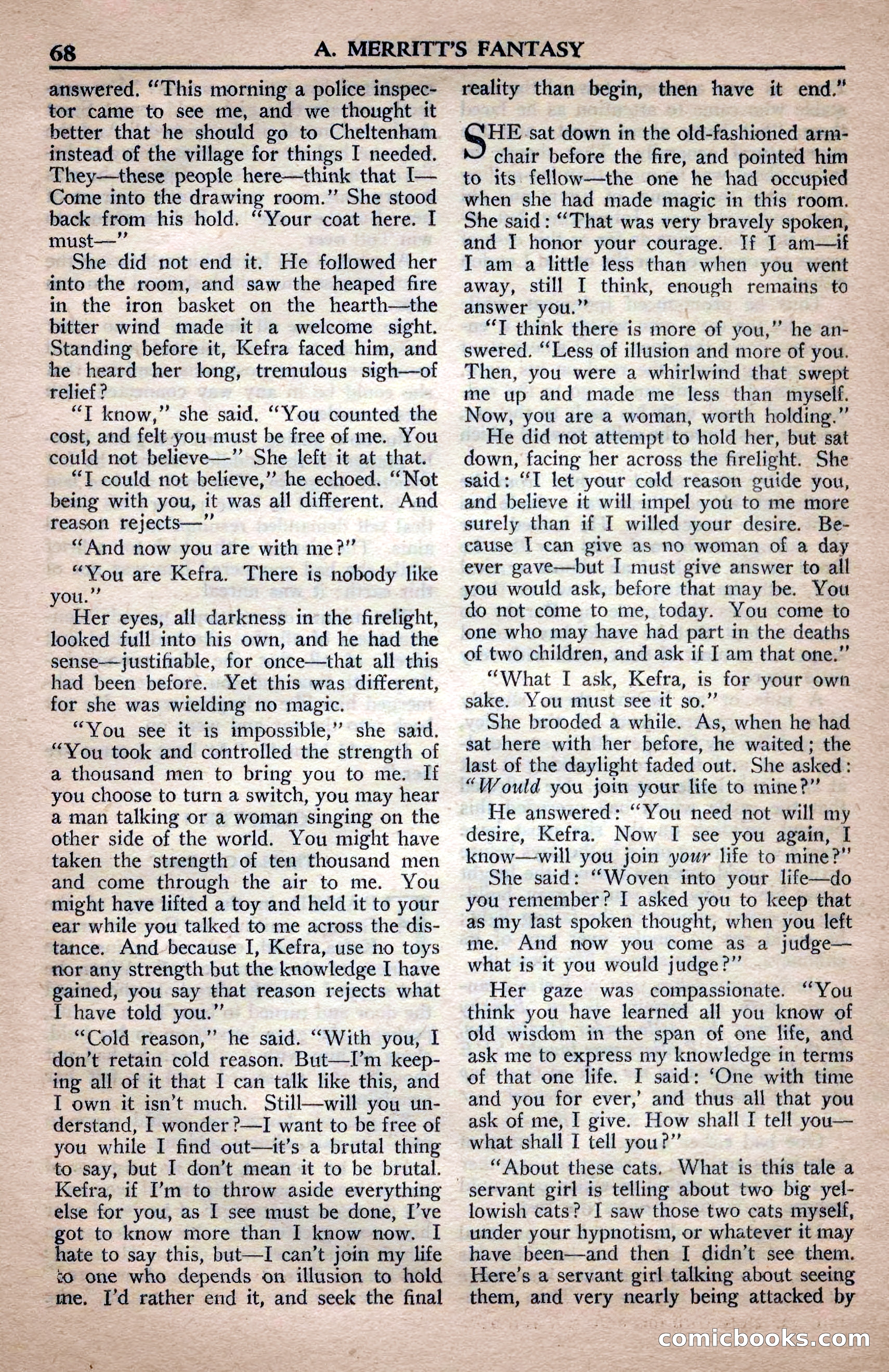 A. Merritt's Fantasy Magazine, April 1950 — page 68 of 132