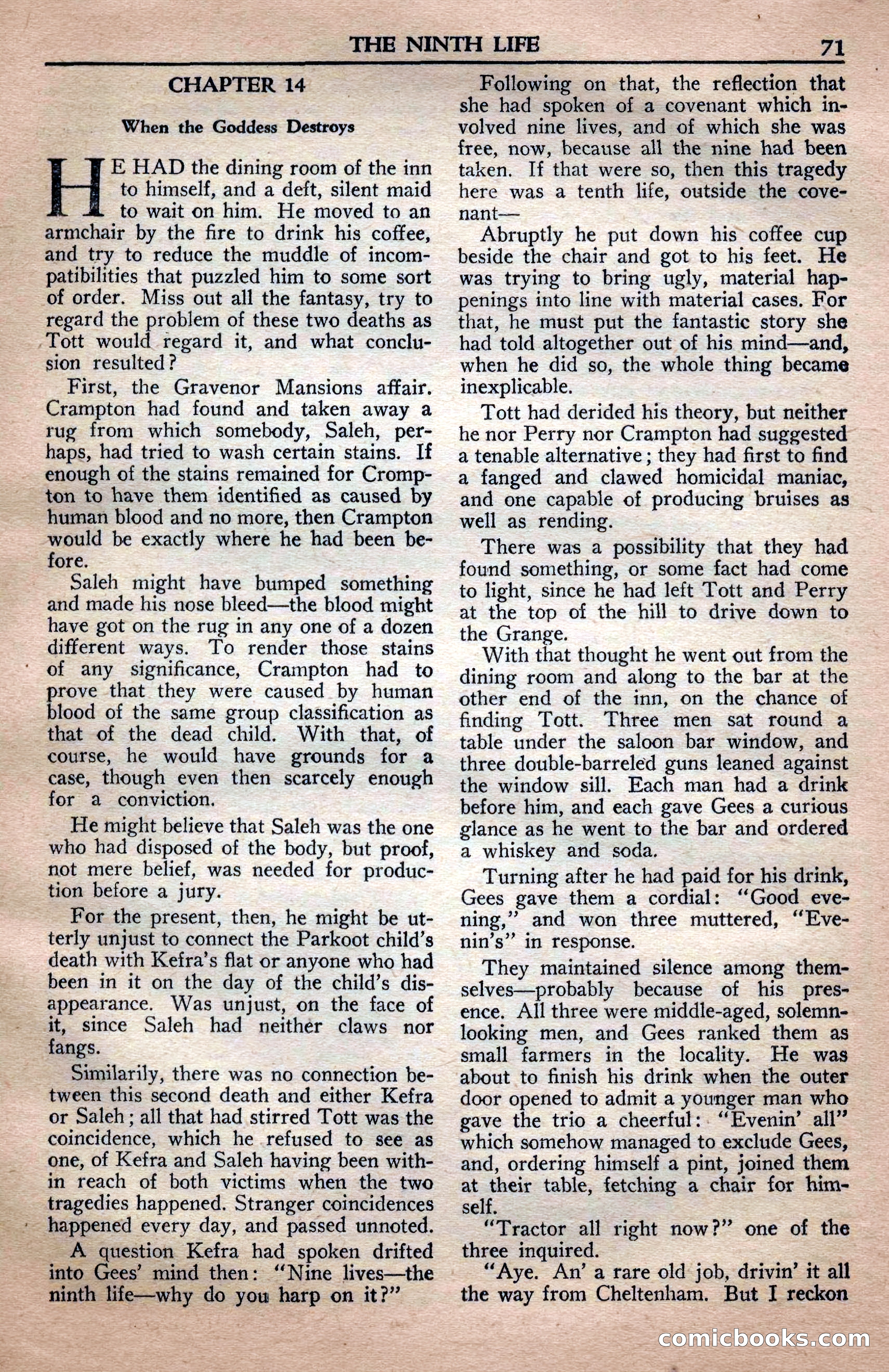 A. Merritt's Fantasy Magazine, April 1950 — page 71 of 132