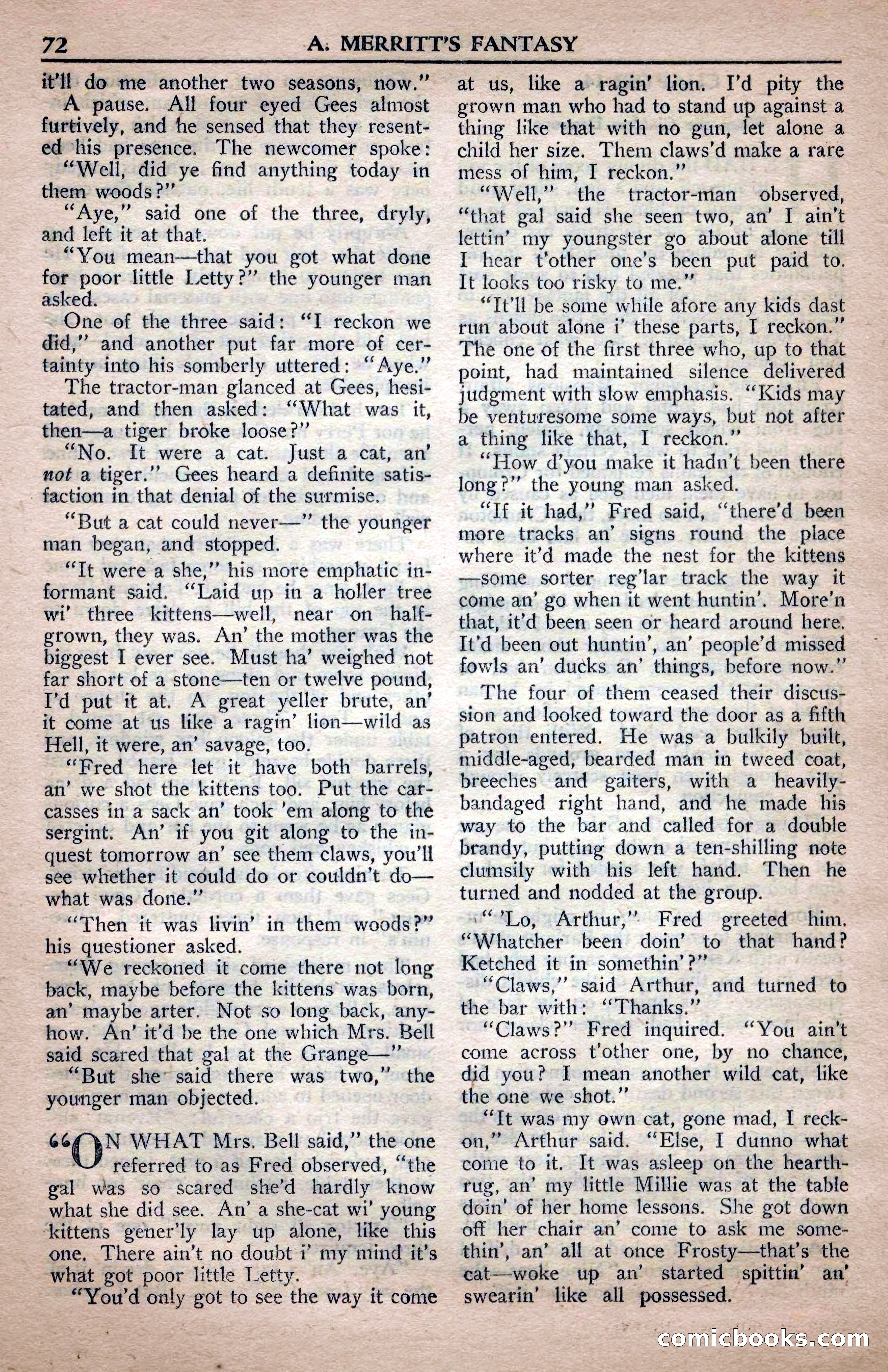 A. Merritt's Fantasy Magazine, April 1950 — page 72 of 132