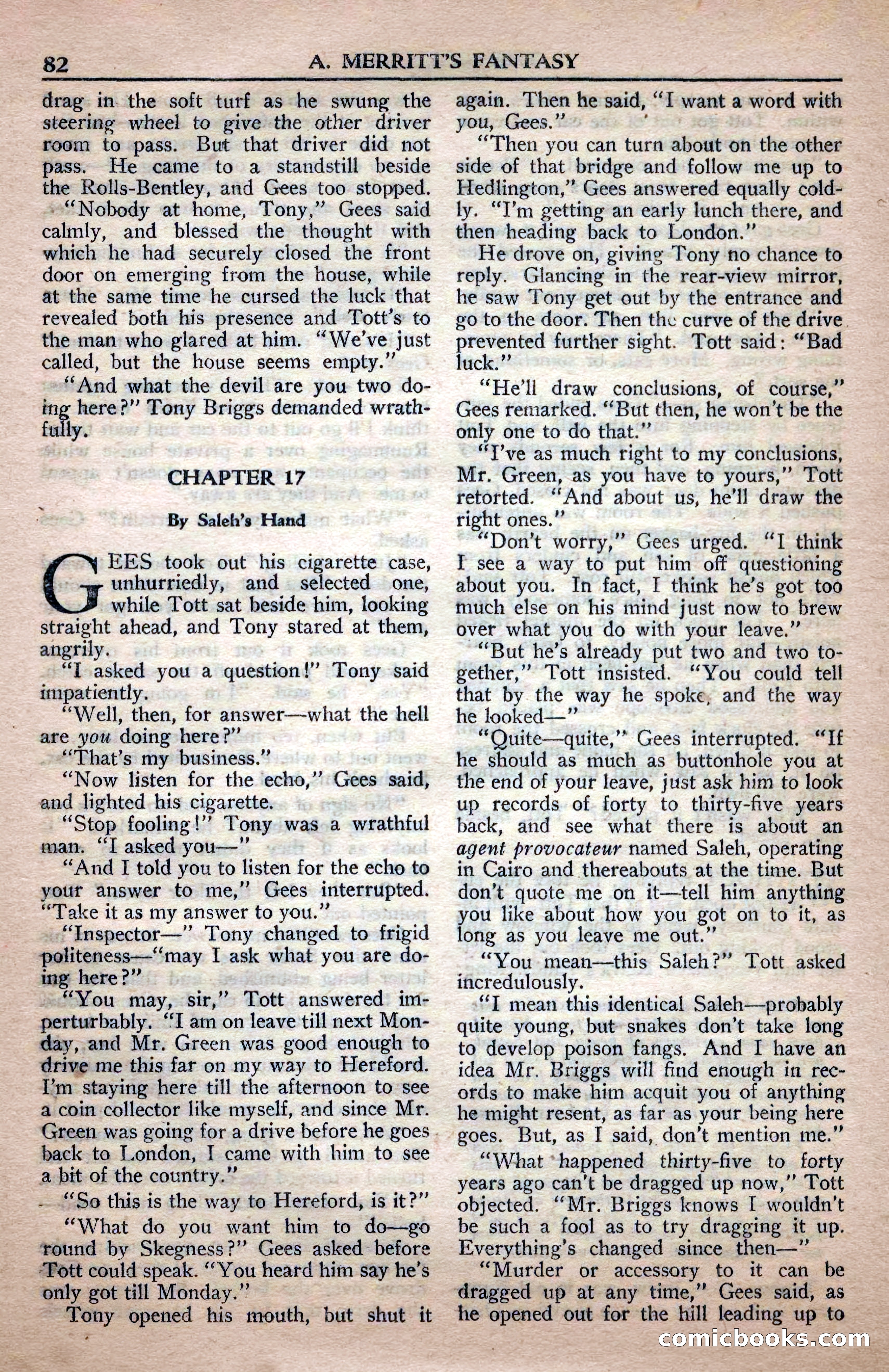 A. Merritt's Fantasy Magazine, April 1950 — page 82 of 132