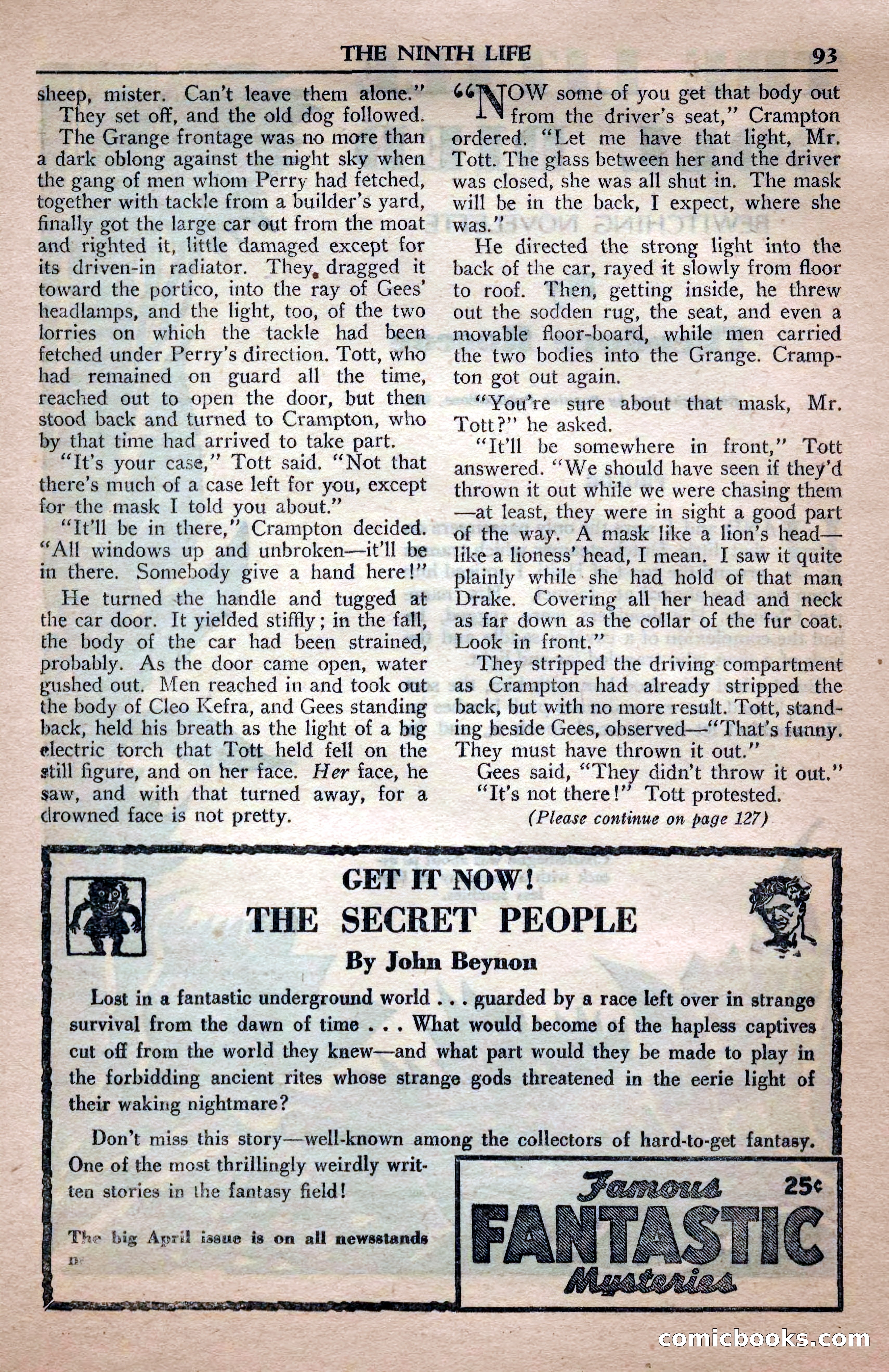 A. Merritt's Fantasy Magazine, April 1950 — page 93 of 132