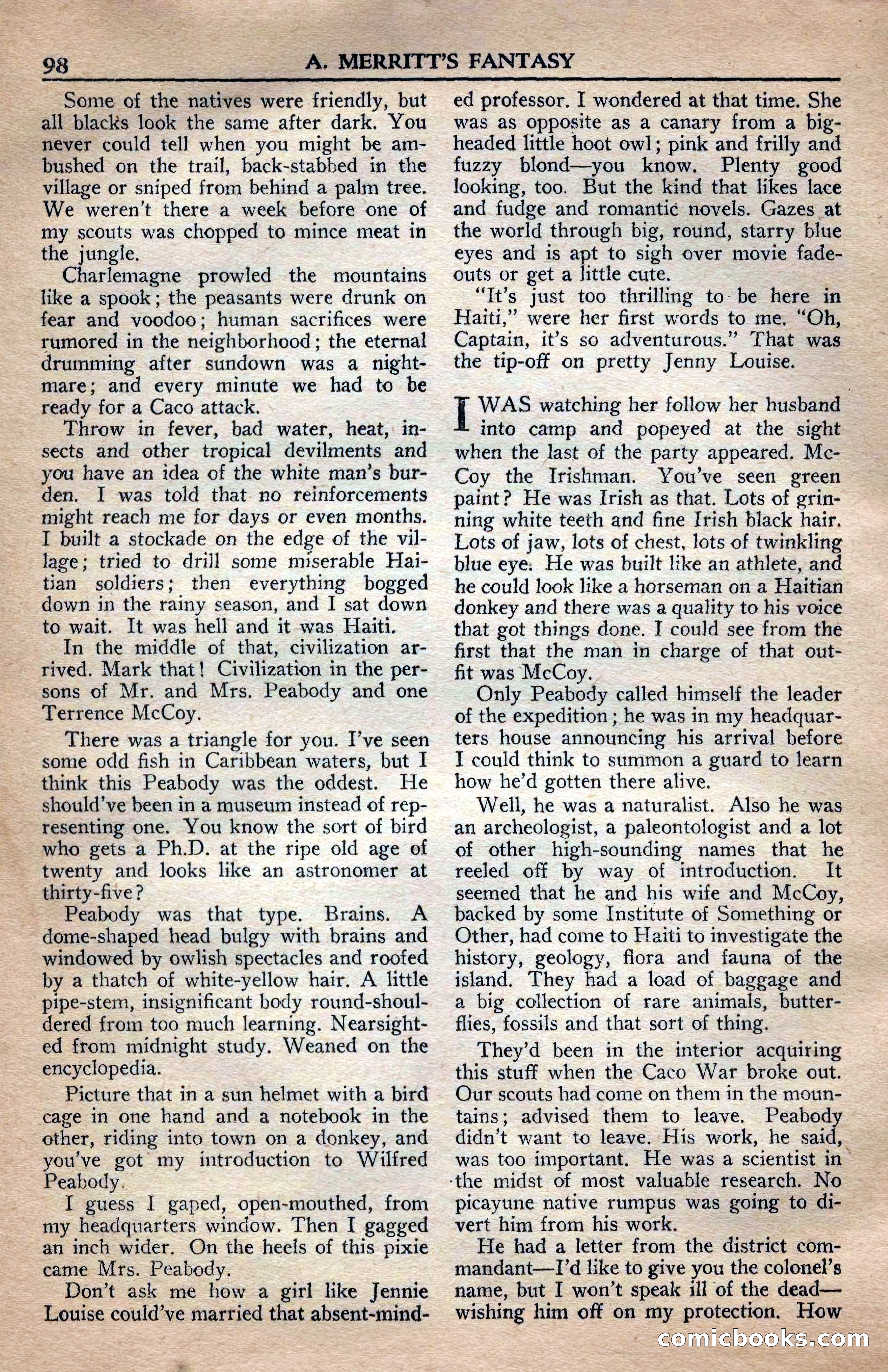 A. Merritt's Fantasy Magazine, April 1950 — page 98 of 132