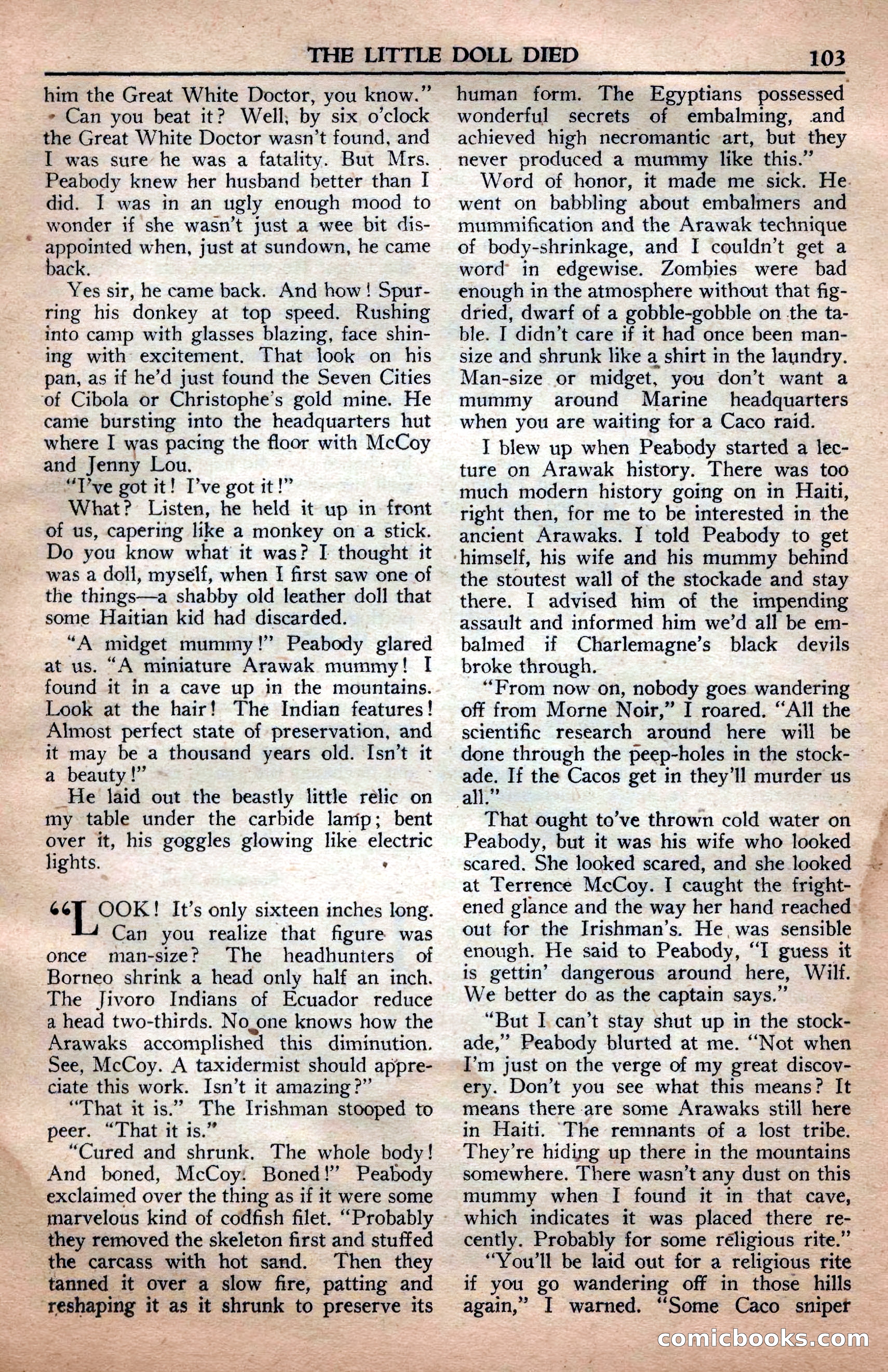 A. Merritt's Fantasy Magazine, April 1950 — page 103 of 132