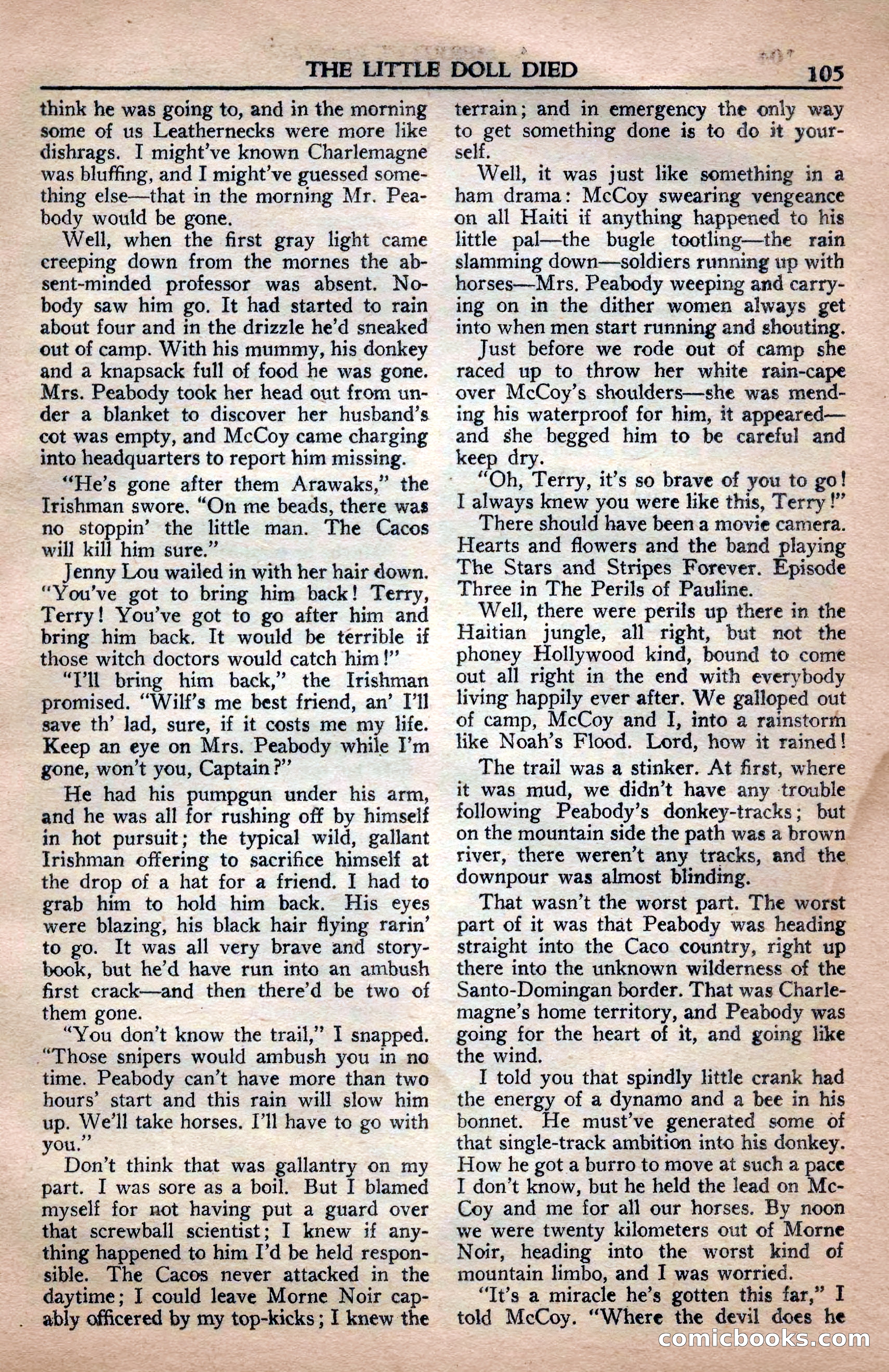 A. Merritt's Fantasy Magazine, April 1950 — page 105 of 132