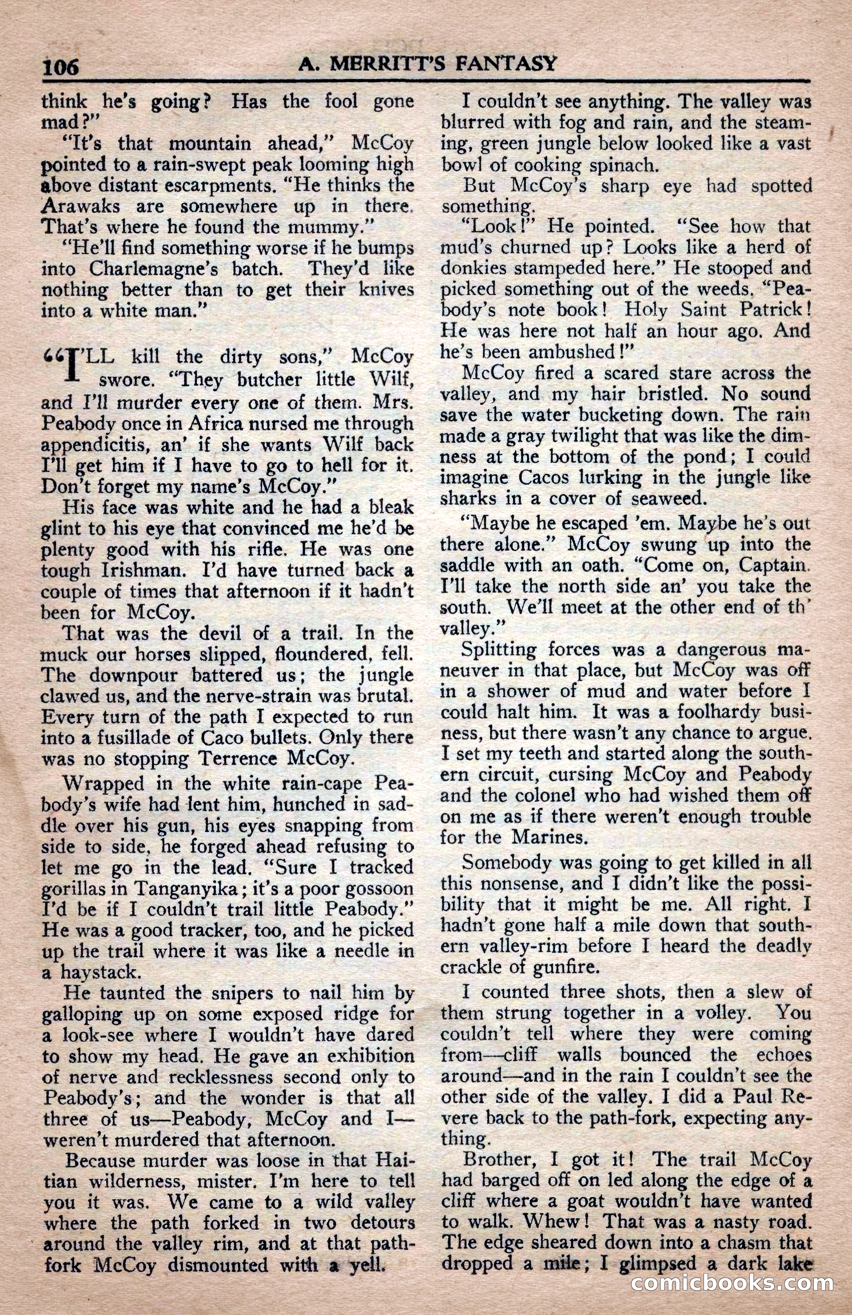 A. Merritt's Fantasy Magazine, April 1950 — page 106 of 132