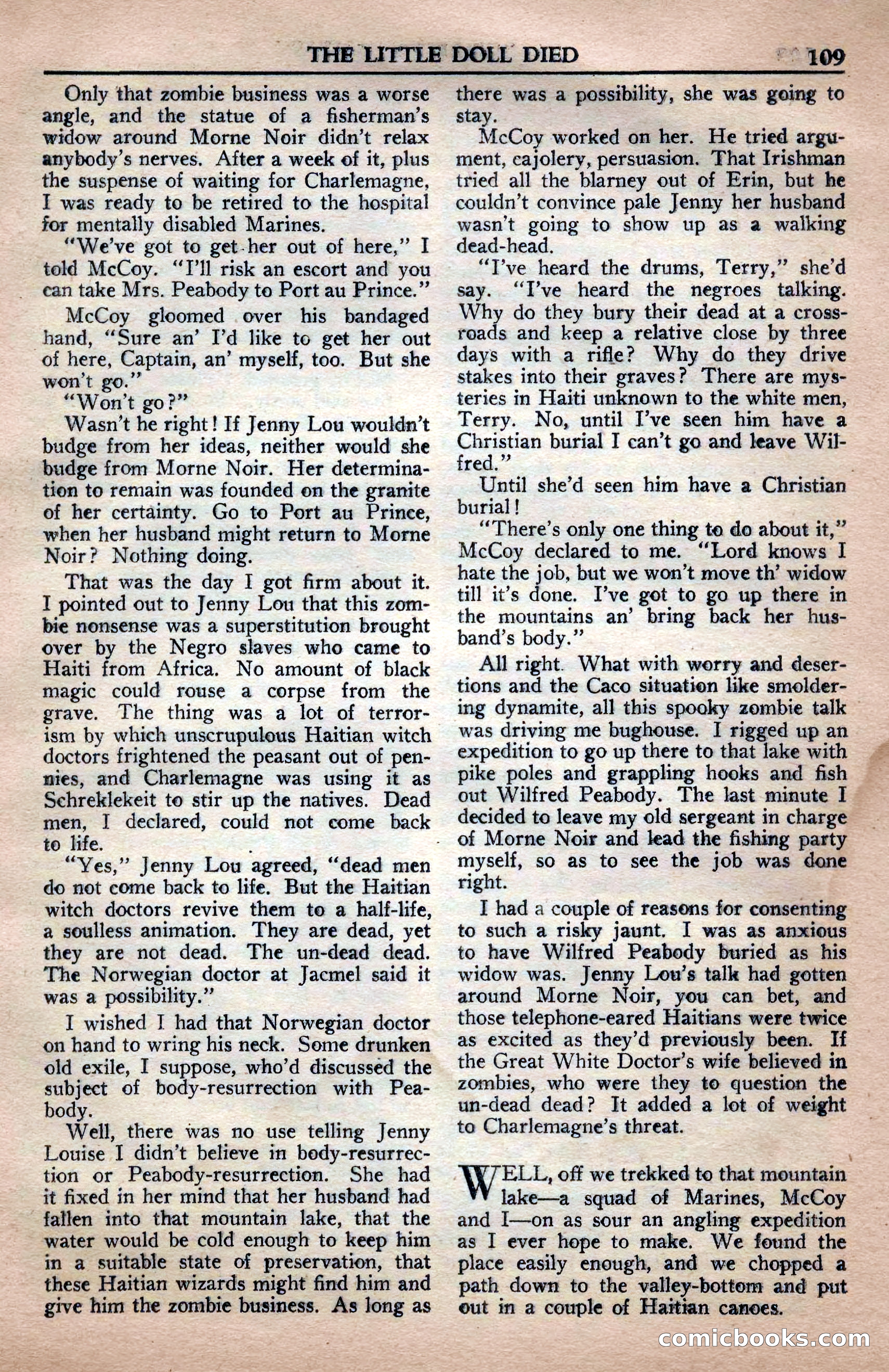 A. Merritt's Fantasy Magazine, April 1950 — page 109 of 132