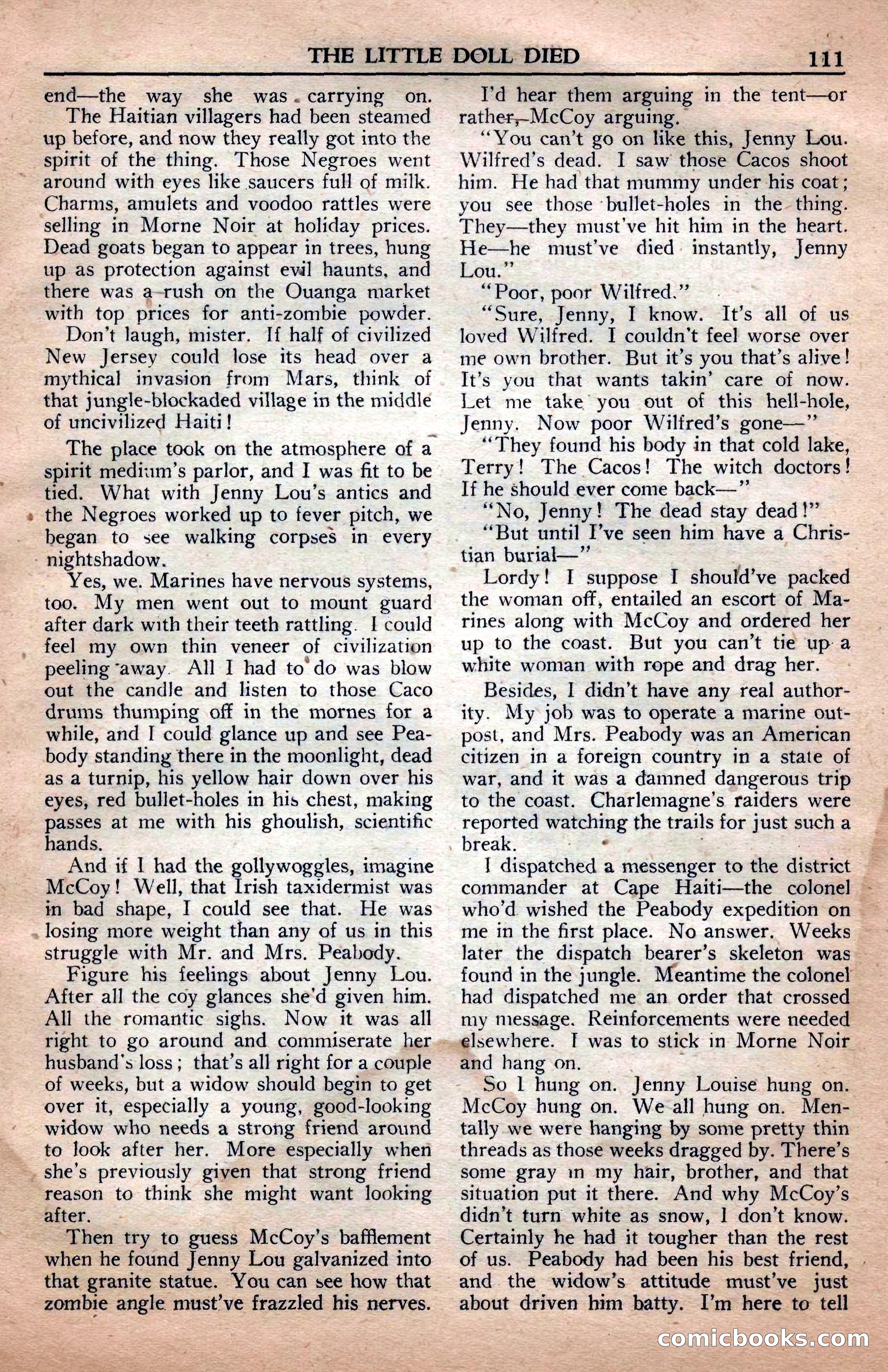A. Merritt's Fantasy Magazine, April 1950 — page 111 of 132