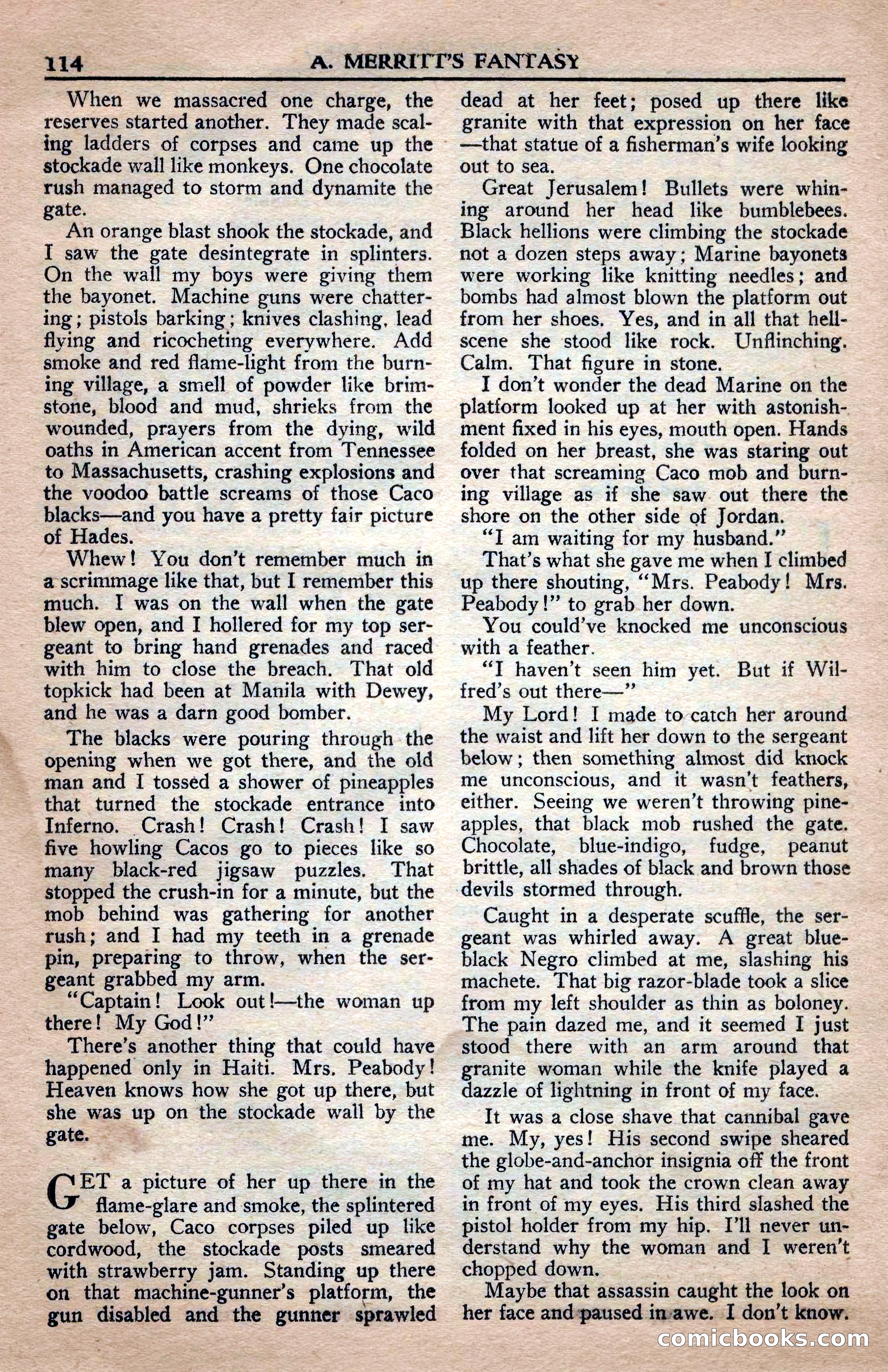 A. Merritt's Fantasy Magazine, April 1950 — page 114 of 132