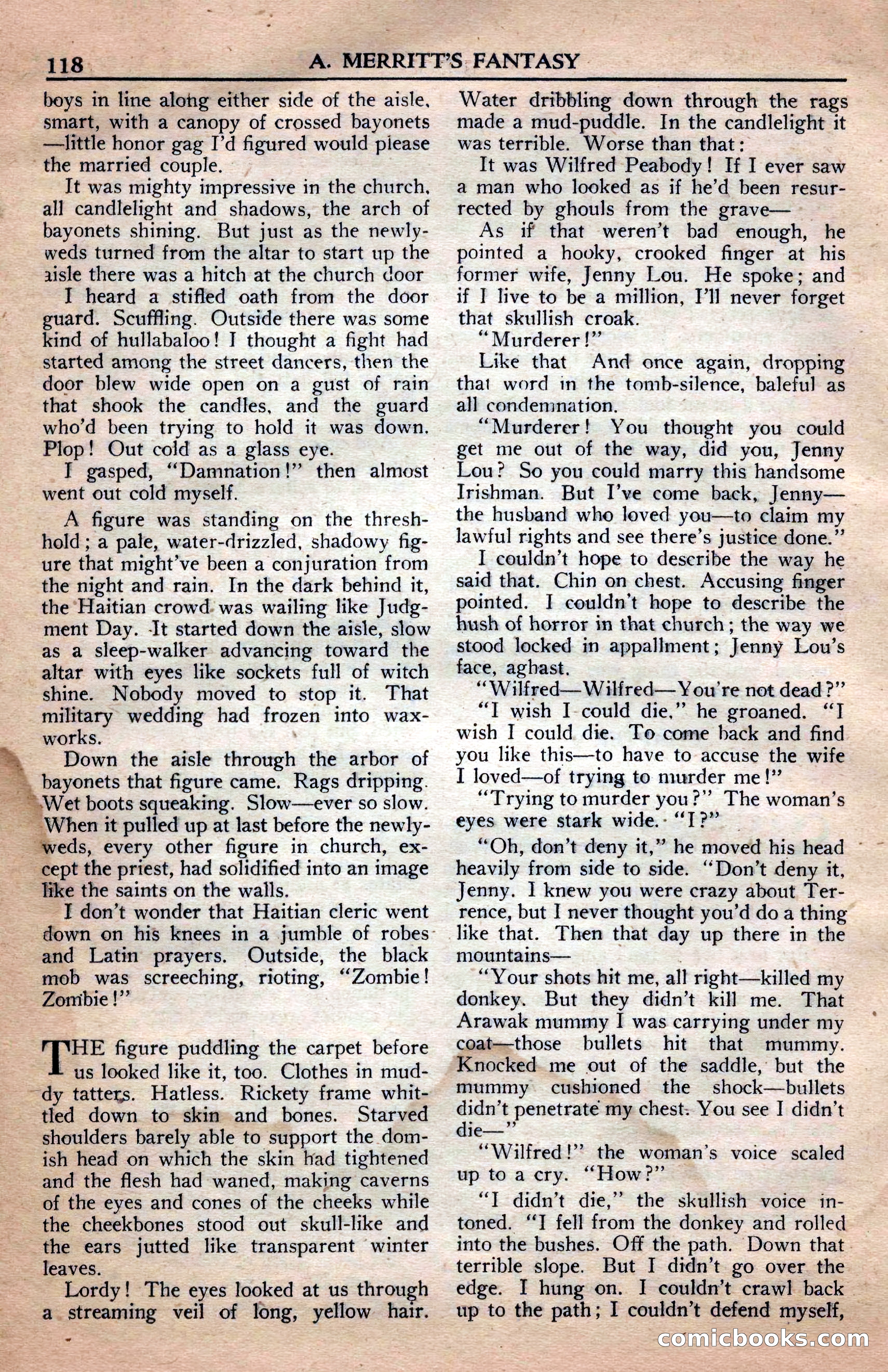 A. Merritt's Fantasy Magazine, April 1950 — page 118 of 132