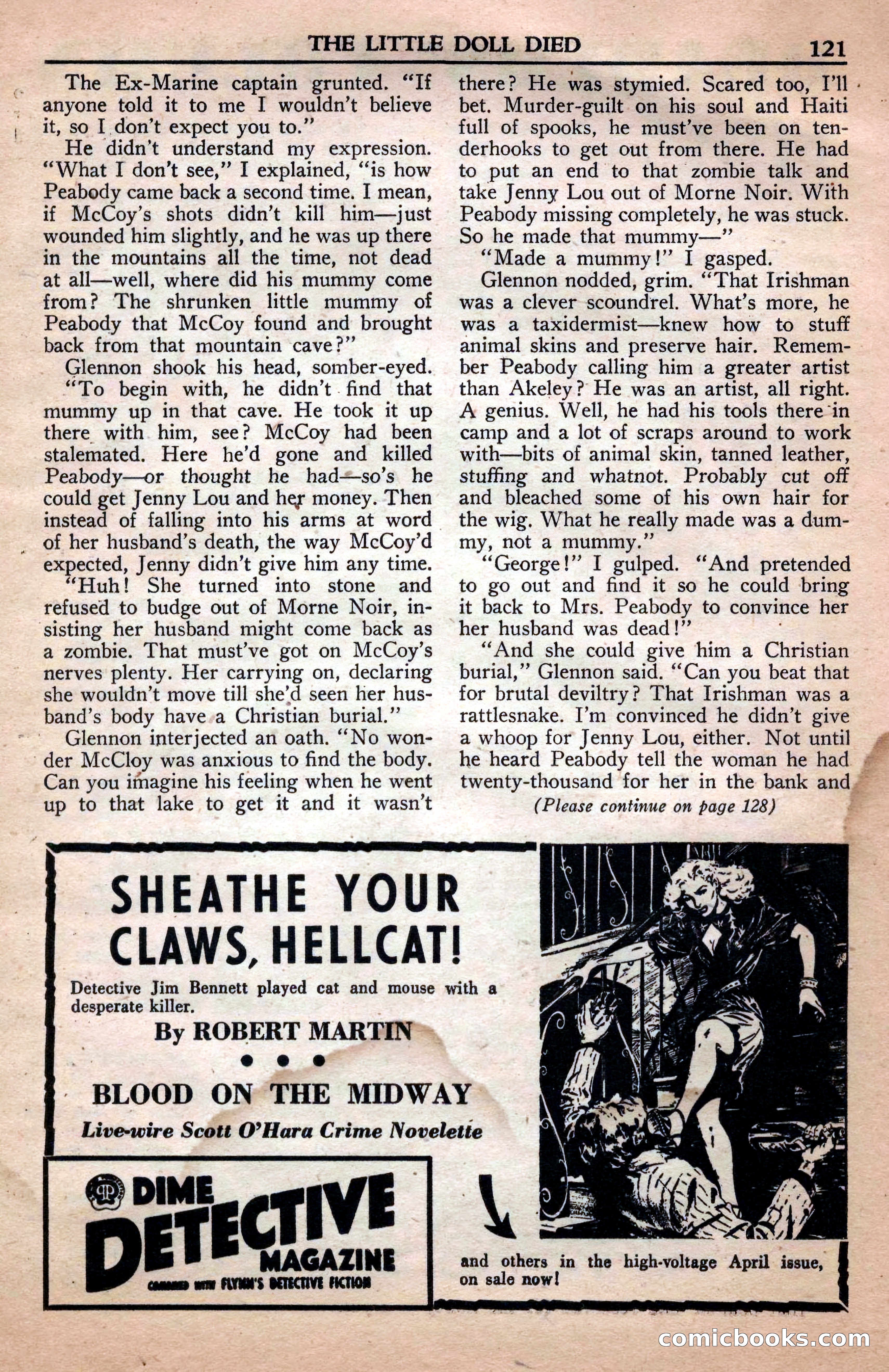 A. Merritt's Fantasy Magazine, April 1950 — page 121 of 132