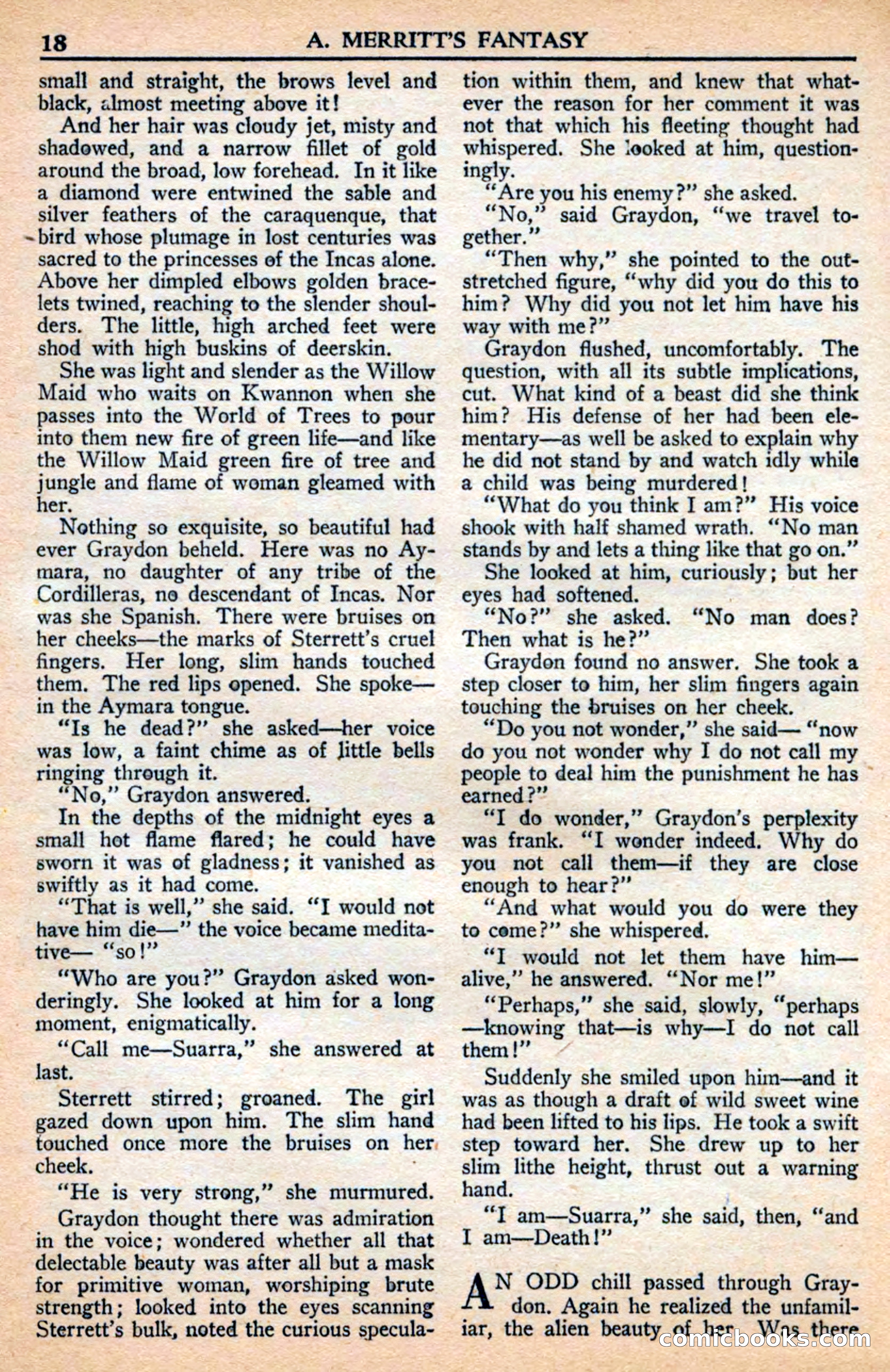 A. Merritt's Fantasy Magazine, July 1950 — page 18 of 133