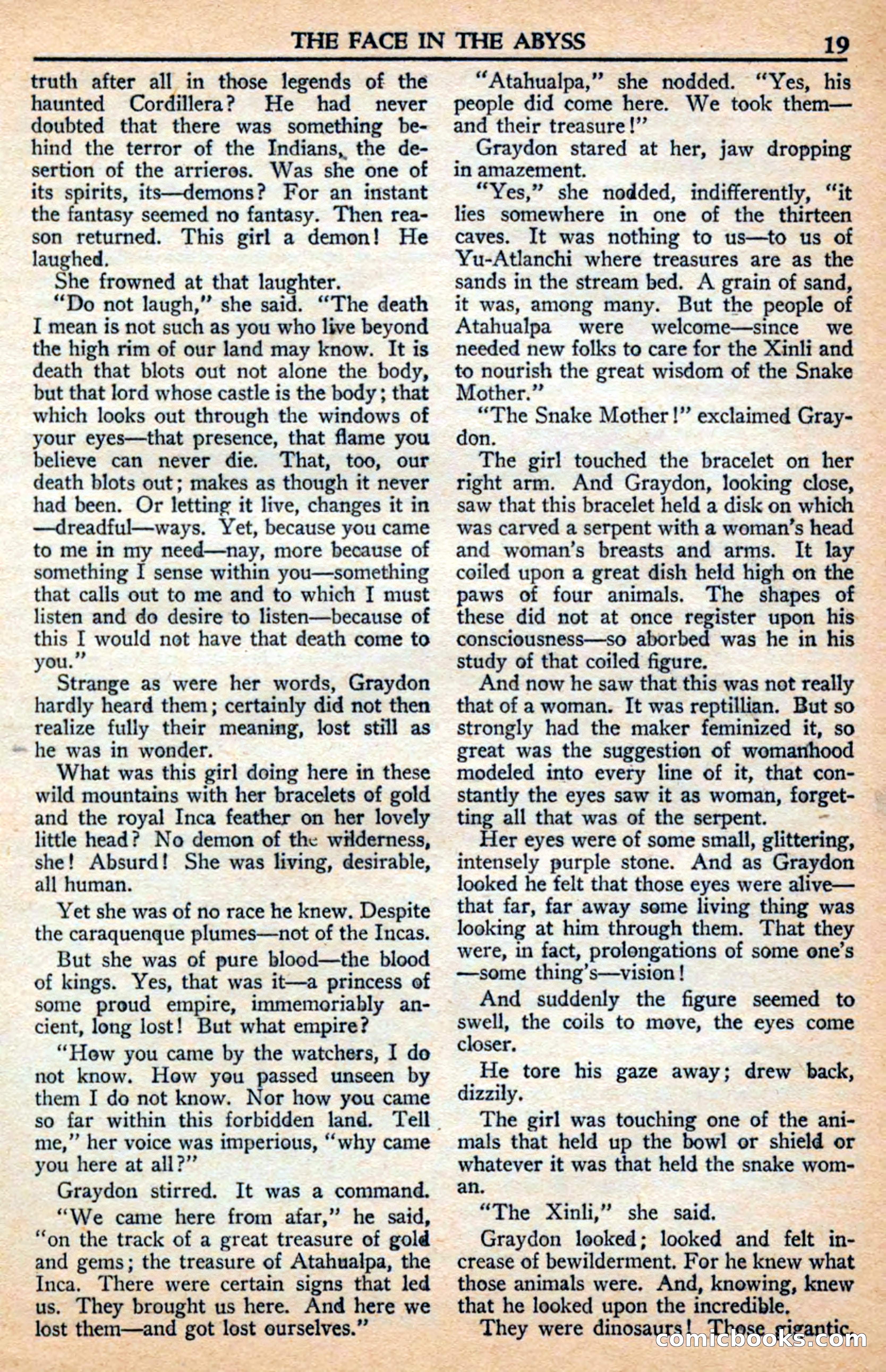 A. Merritt's Fantasy Magazine, July 1950 — page 19 of 133