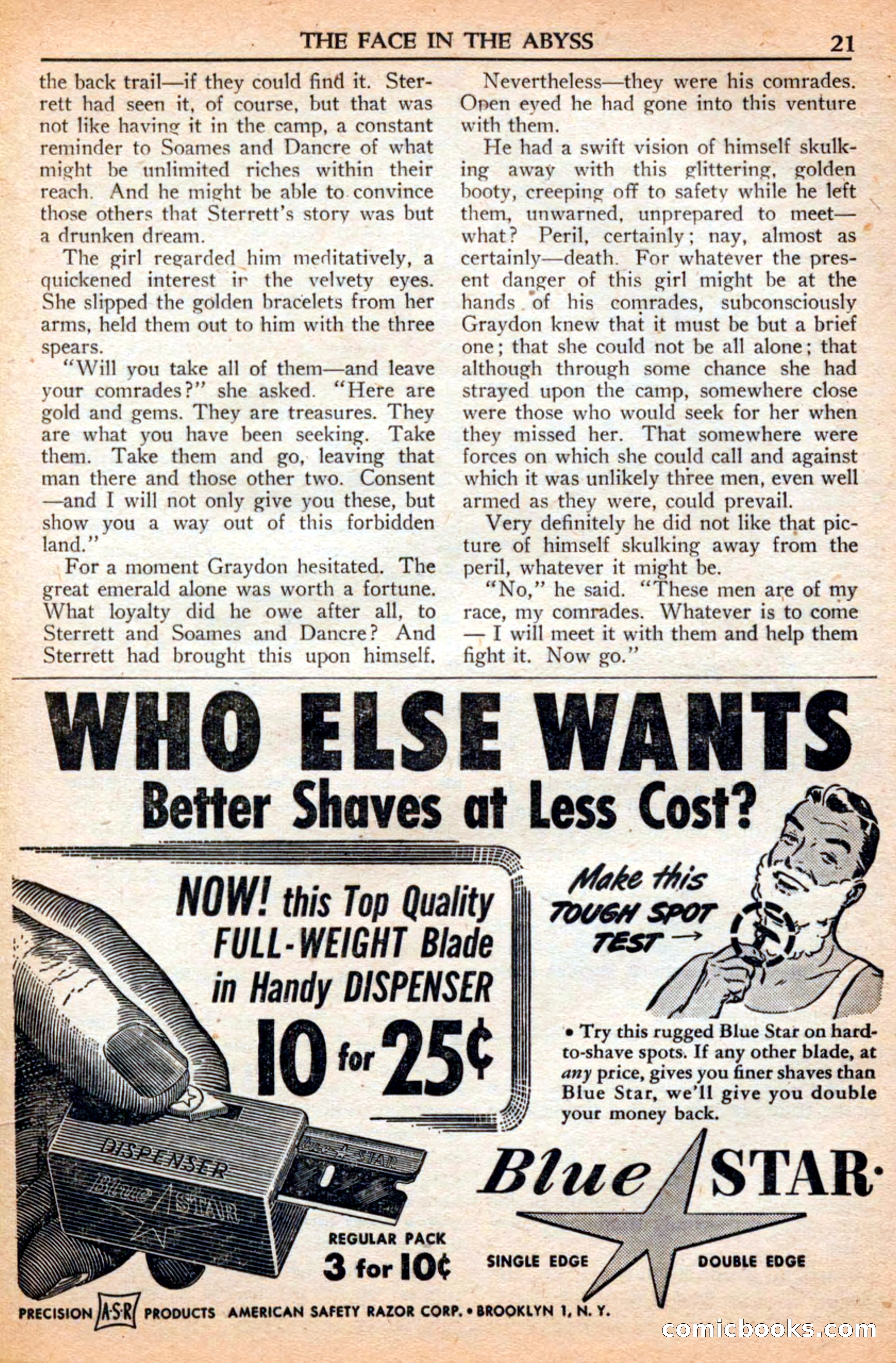 A. Merritt's Fantasy Magazine, July 1950 — page 21 of 133
