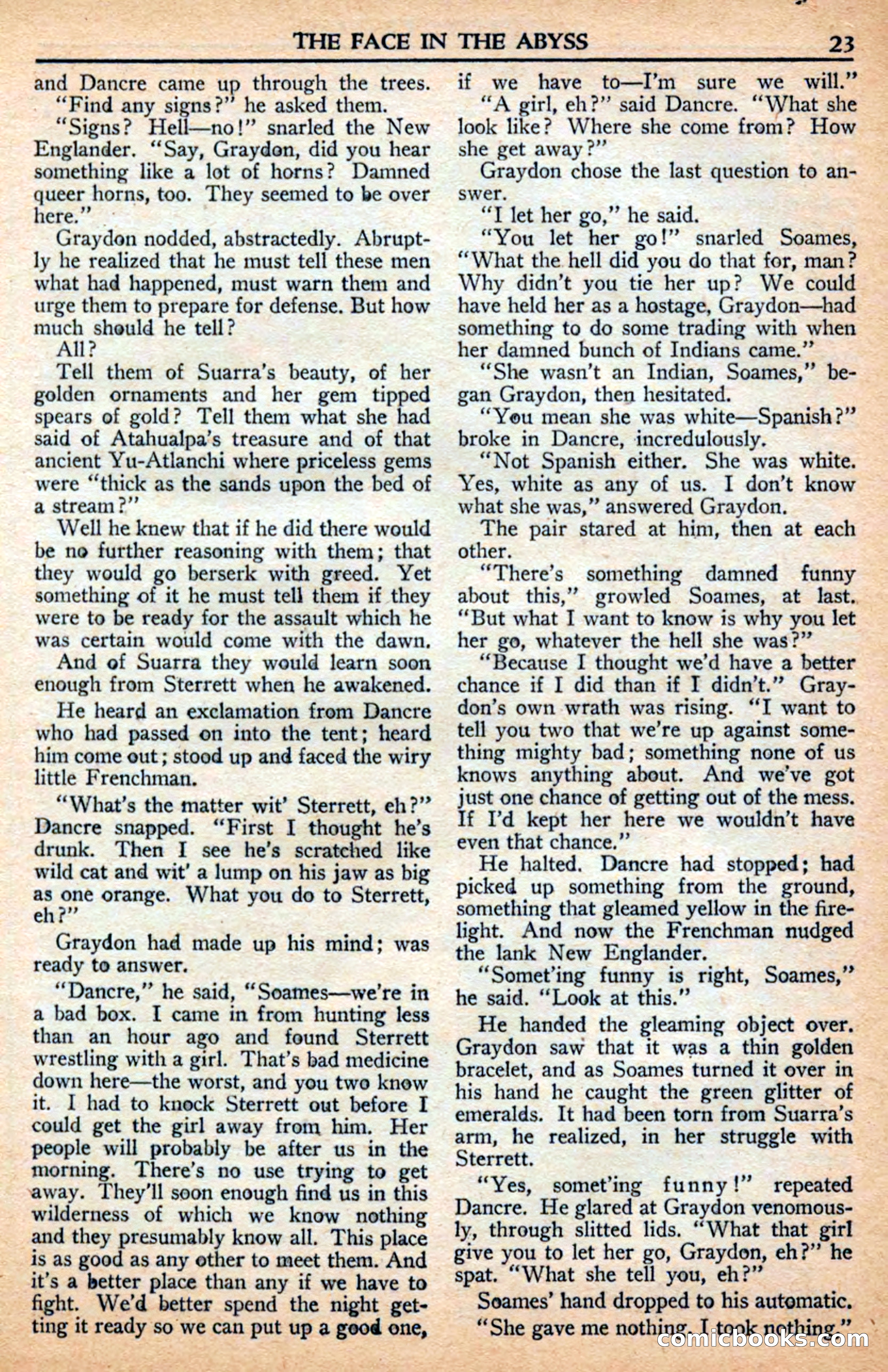 A. Merritt's Fantasy Magazine, July 1950 — page 23 of 133