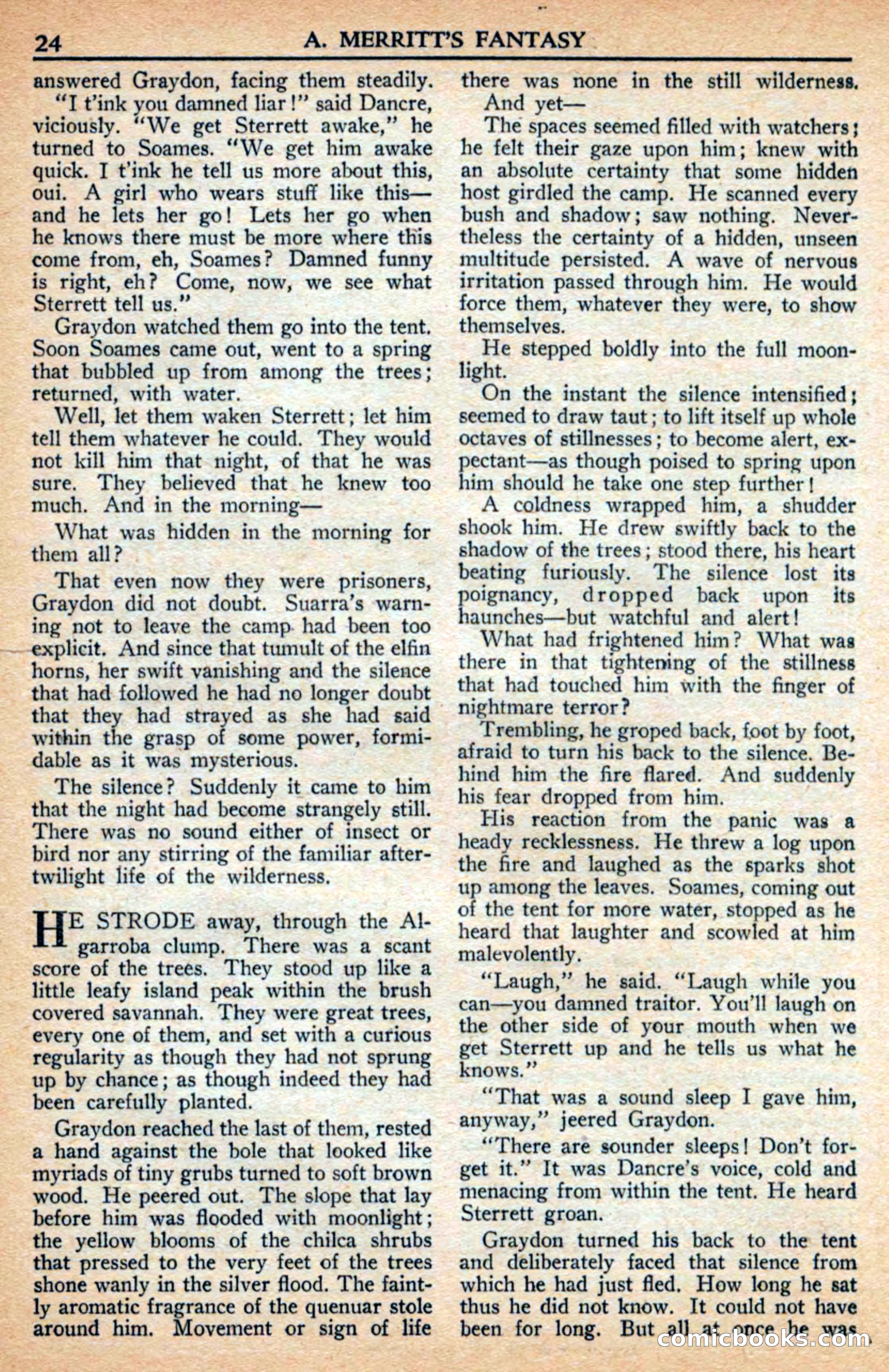 A. Merritt's Fantasy Magazine, July 1950 — page 24 of 133